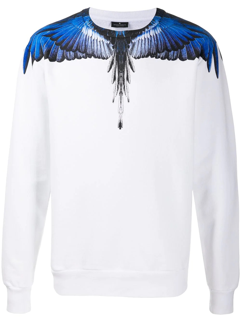 Wings-print crew-neck sweatshirt - 1