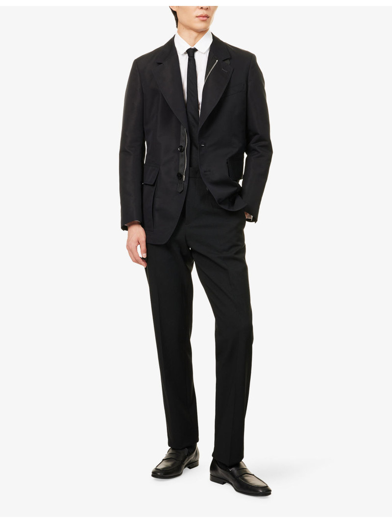 TOM FORD Sartorial Peak-Lapel Cotton-Blend Blazer Jacket outlook