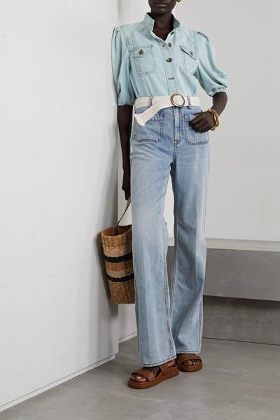 Zimmermann Andie belted high-rise flared jeans outlook