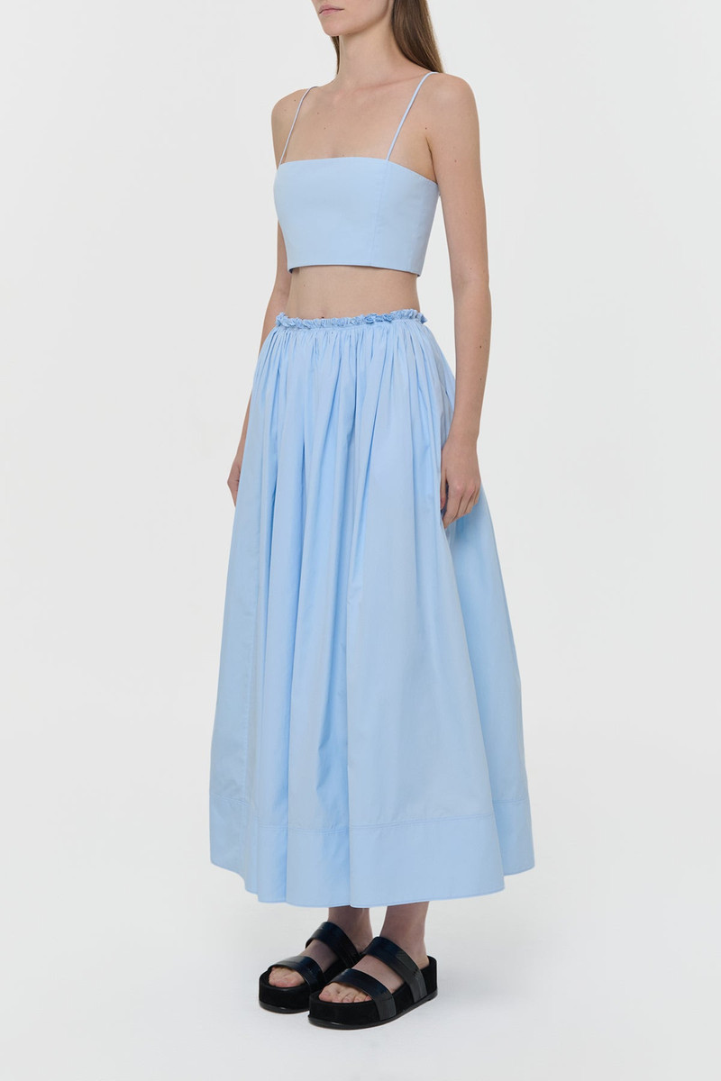Nadir Top in Light Blue Sea Island Cotton 3