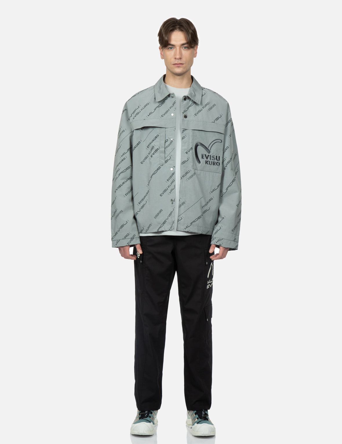 Monogram Logo Print Utility Jacket - 5