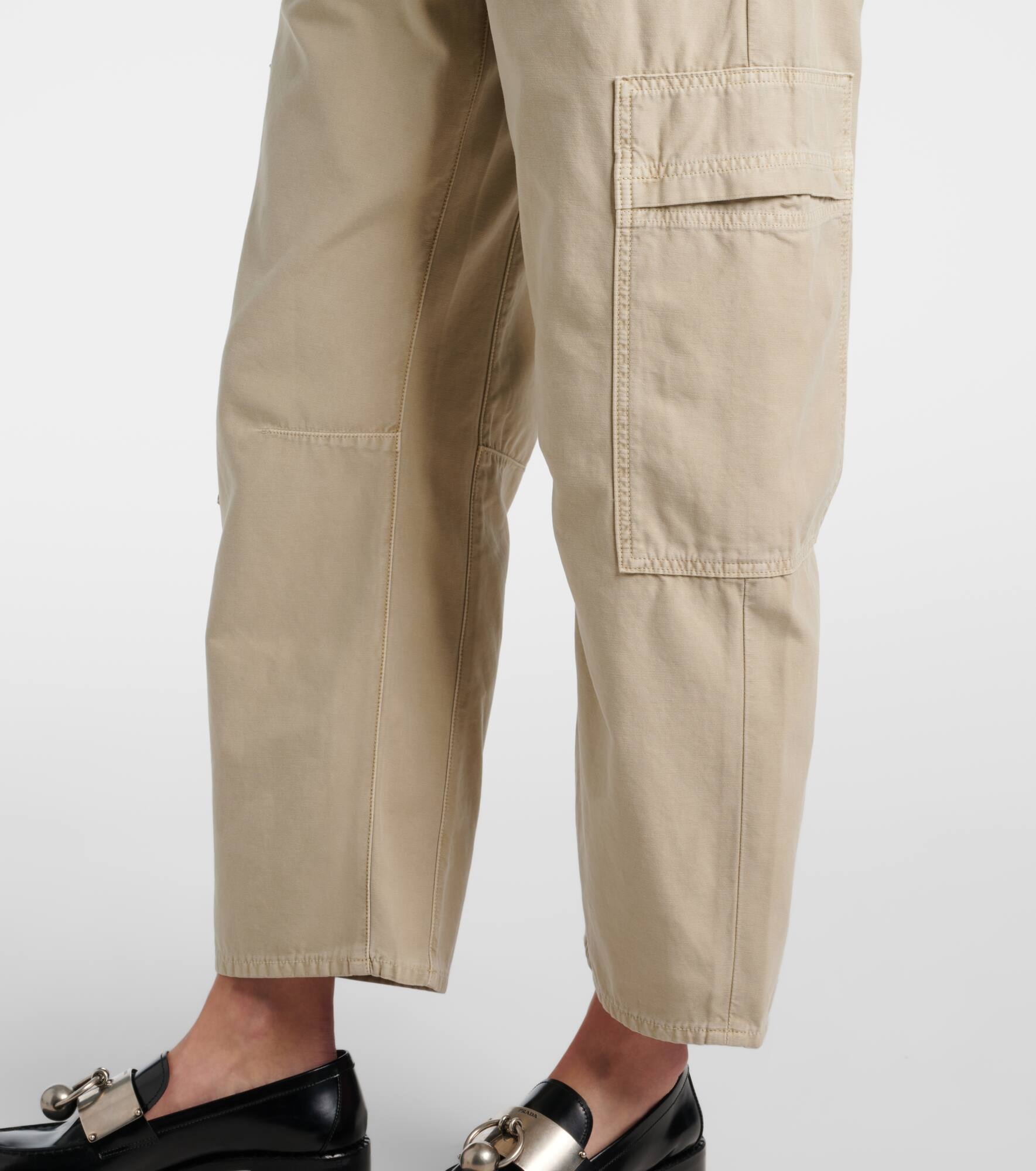 Marcelle mid-rise cotton twill cargo pants - 6