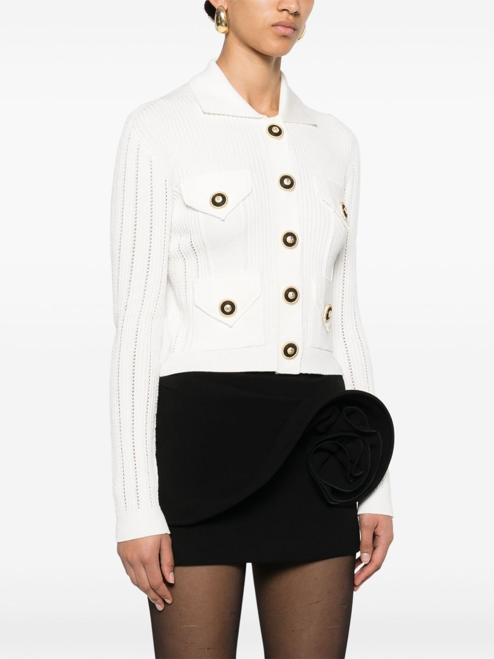 ribbed cardigan - 3