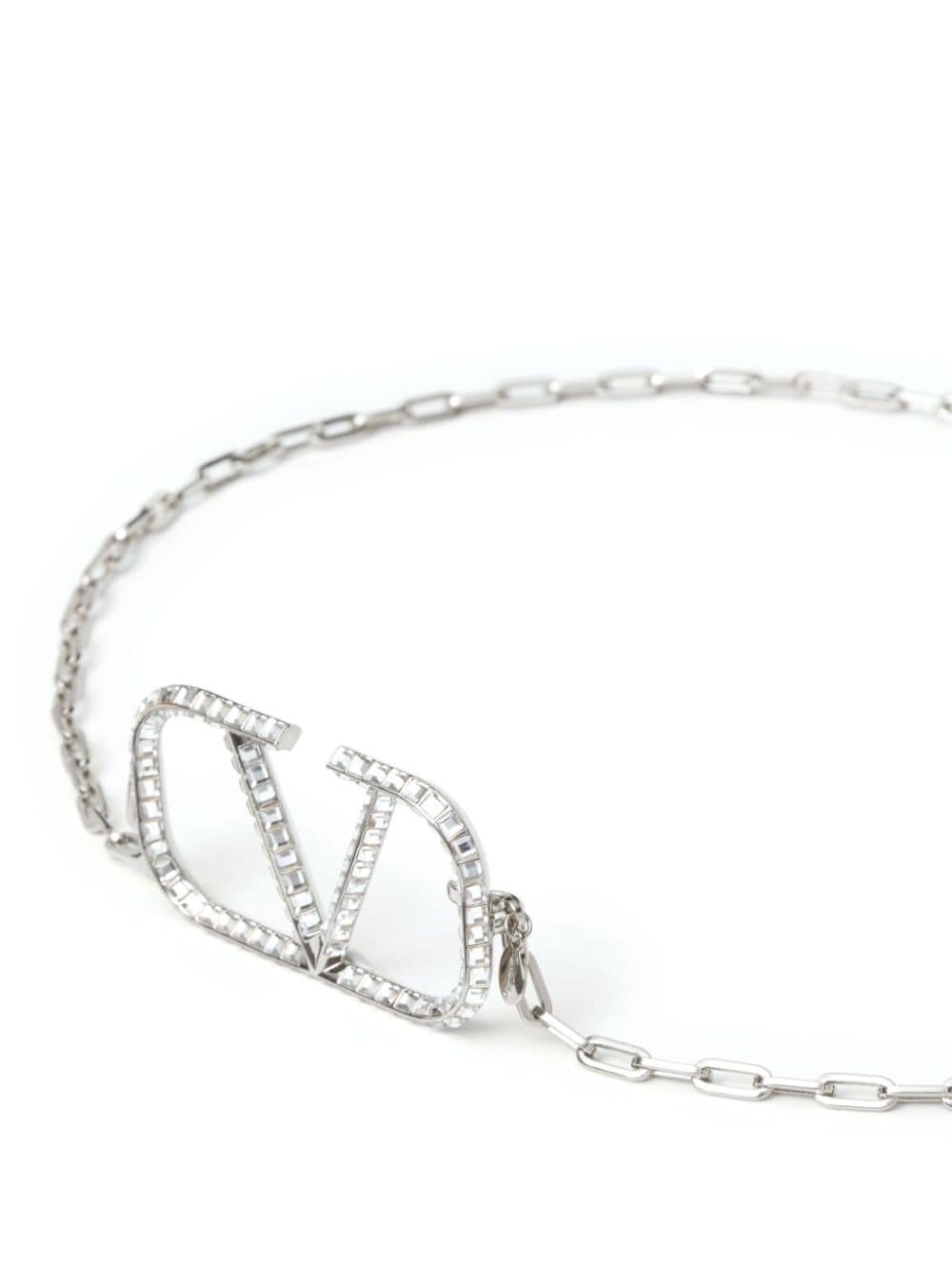 VLogo crystal-embellished belt - 3