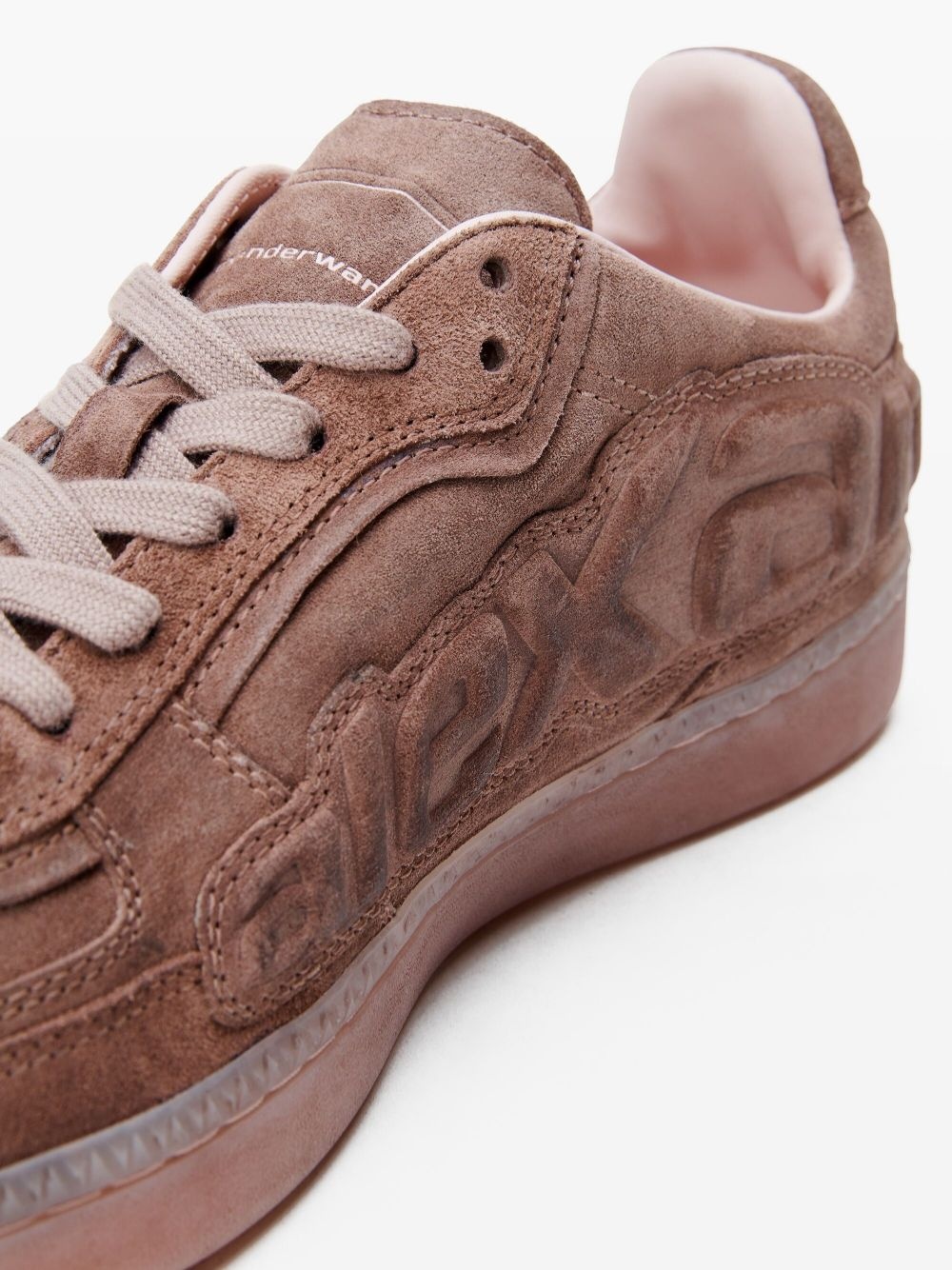 Lex logo-embossed suede sneakers - 6