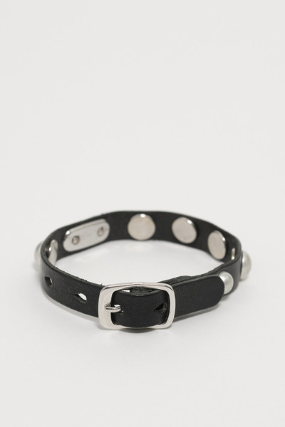 Our Legacy Superslim Bracelet Grizzly Black Leather outlook