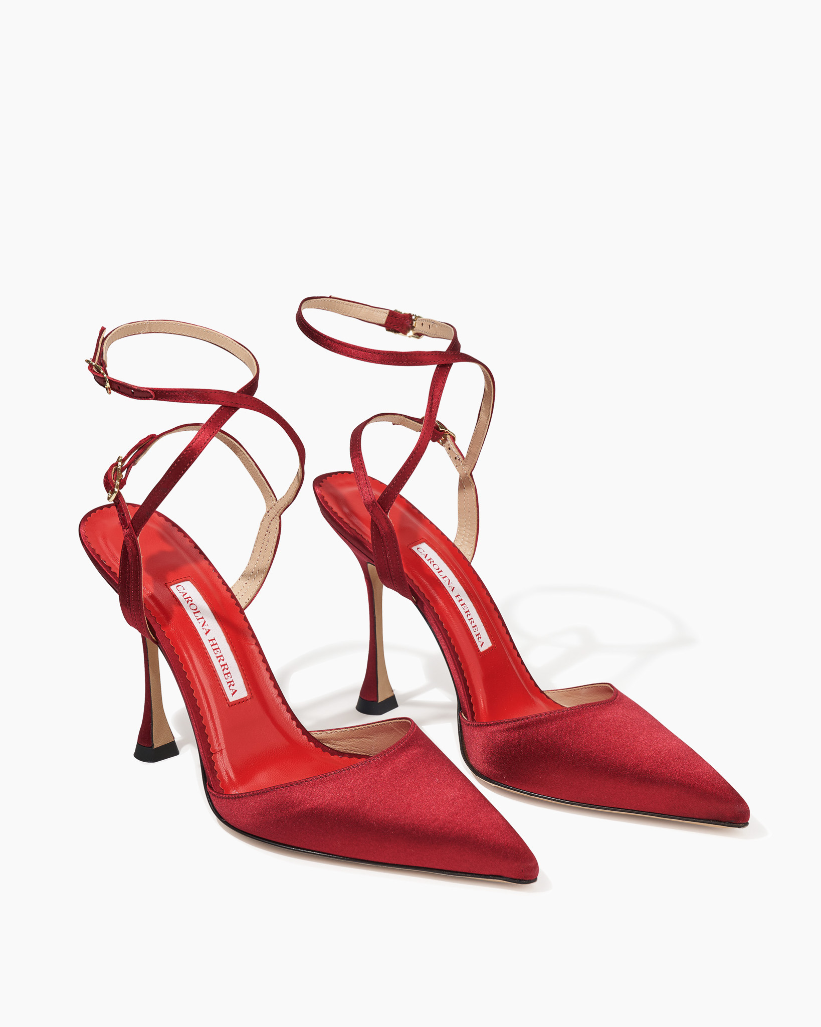 Satin Strappy Pumps - 2