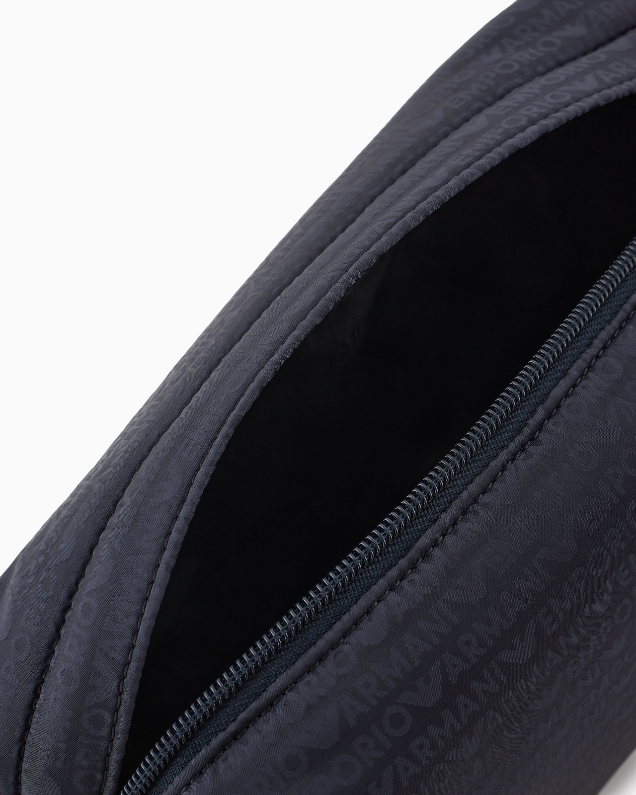 NYLON POUCH WITH JACQUARD ALL-OVER LOGO LETTERING - 4