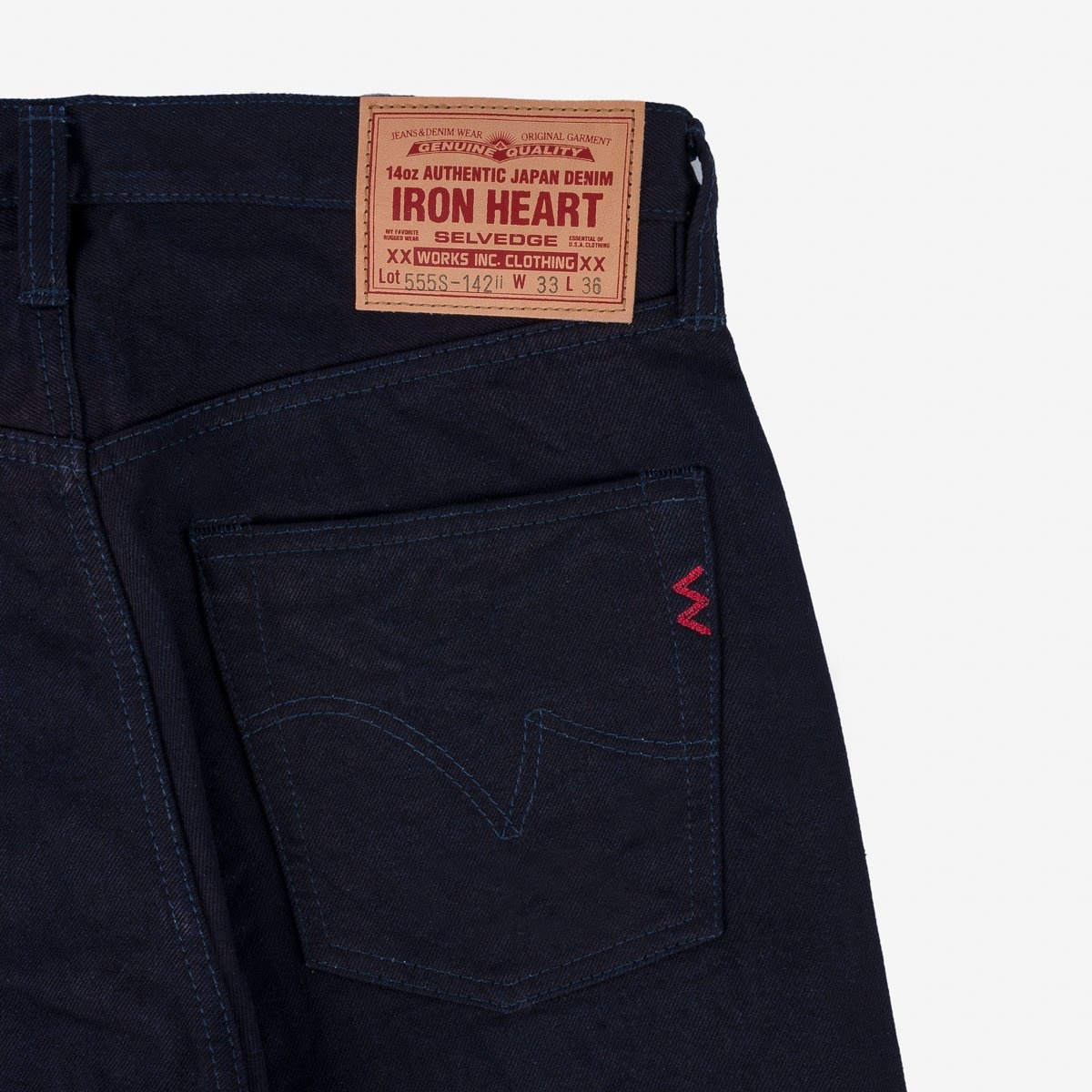 IH-555S-14ii 14oz Selvedge Denim Super Slim Cut Jeans - Indigo/Indigo - 5