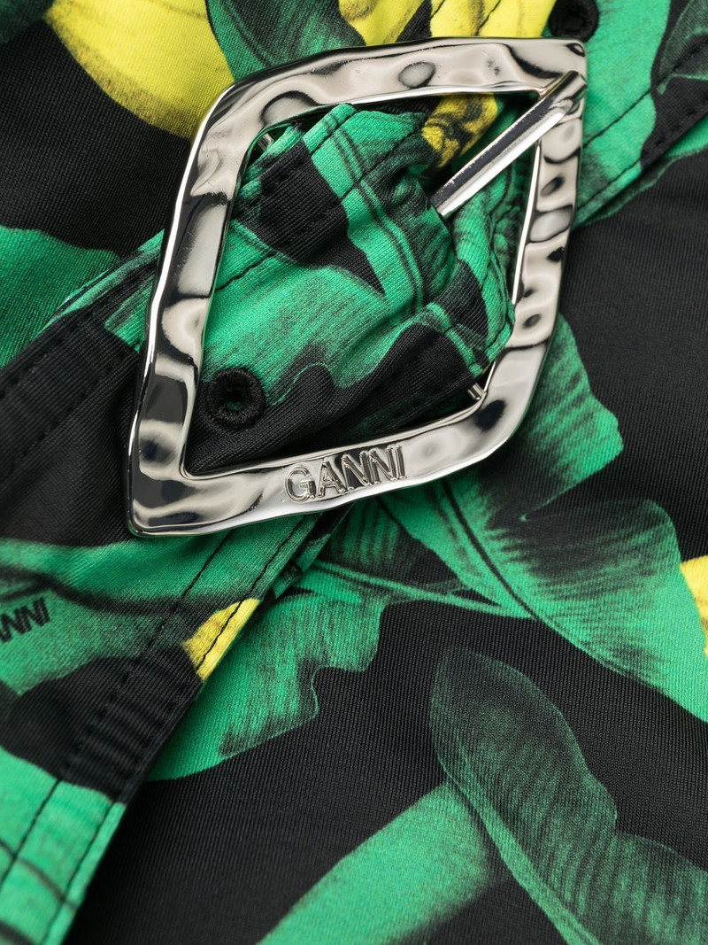 banana tree-print belted swimsuit 3
