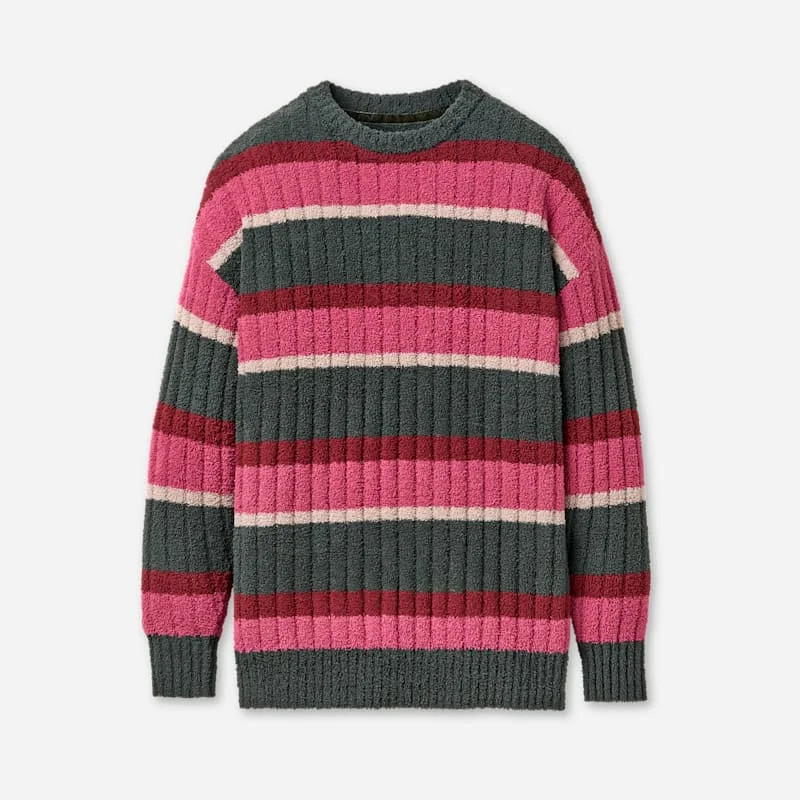 ® Women's Riz Top Rib Cozy Knit Tops in Arugula Stripe - 1