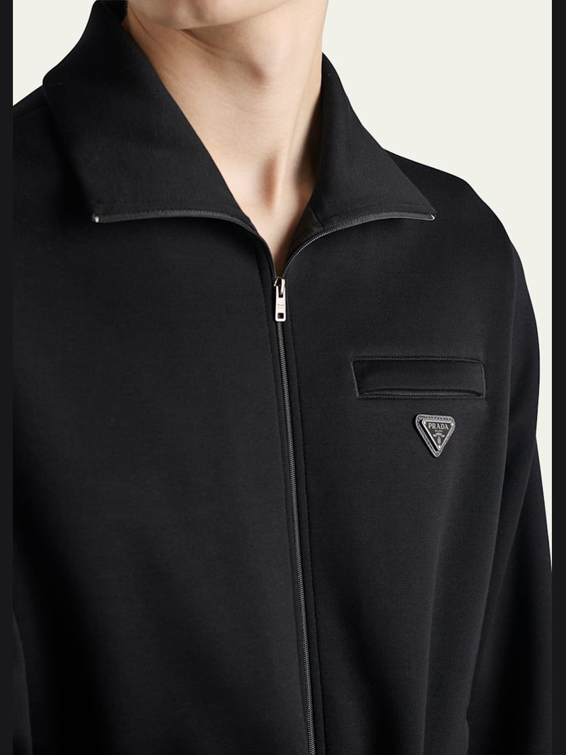 Prada Men's Technical Cotton Full-Zip Jacket outlook