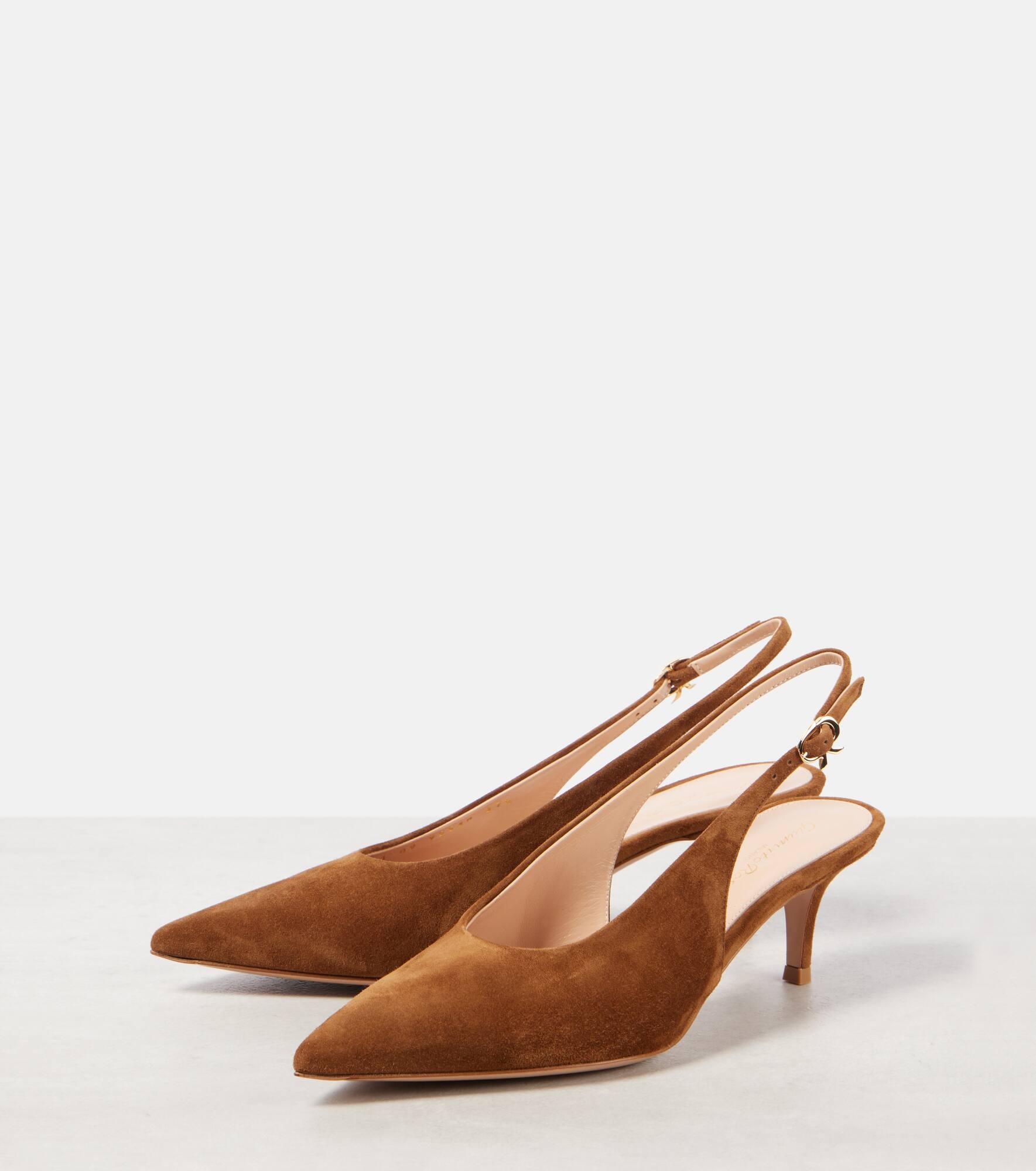 Robbie 55 suede slingback pumps - 4