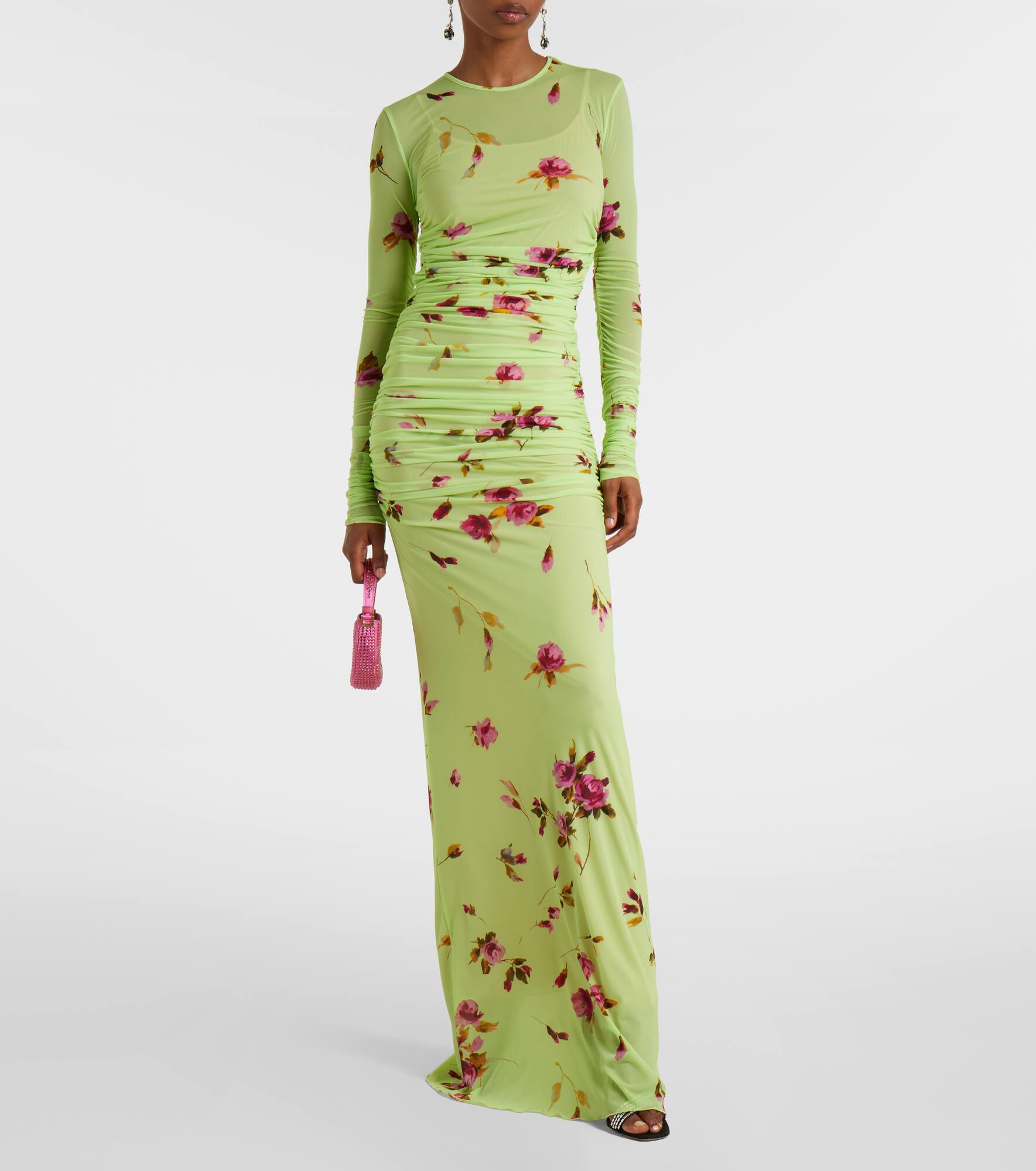 Floral jersey maxi dress - 2