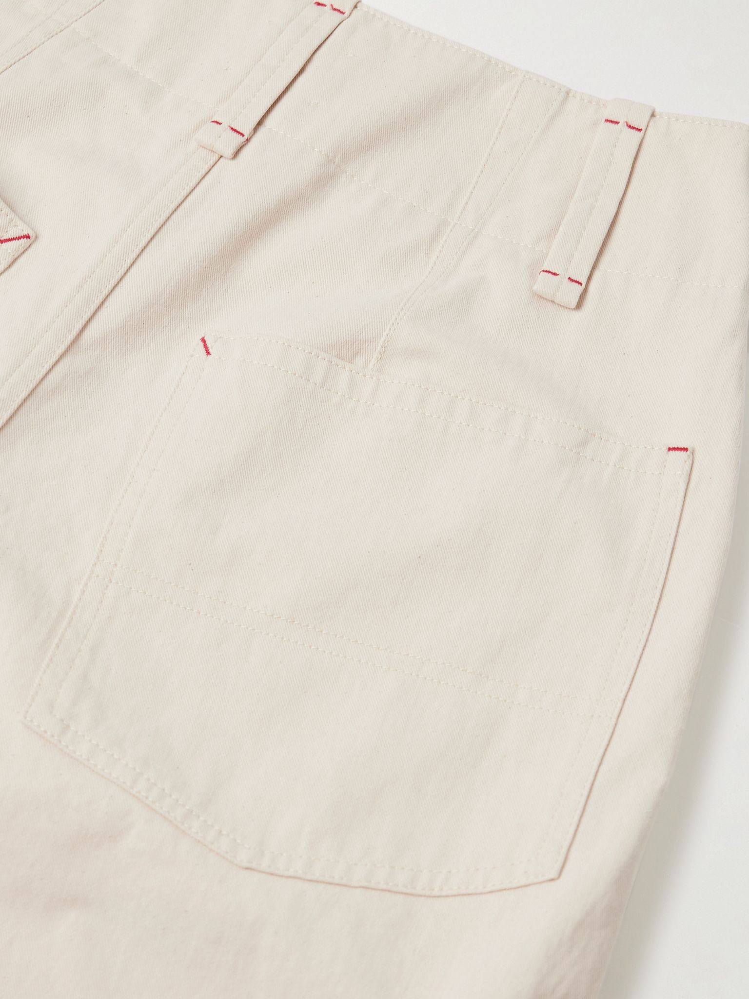 Oumaya high-rise barrel-leg jeans Ecru - 6