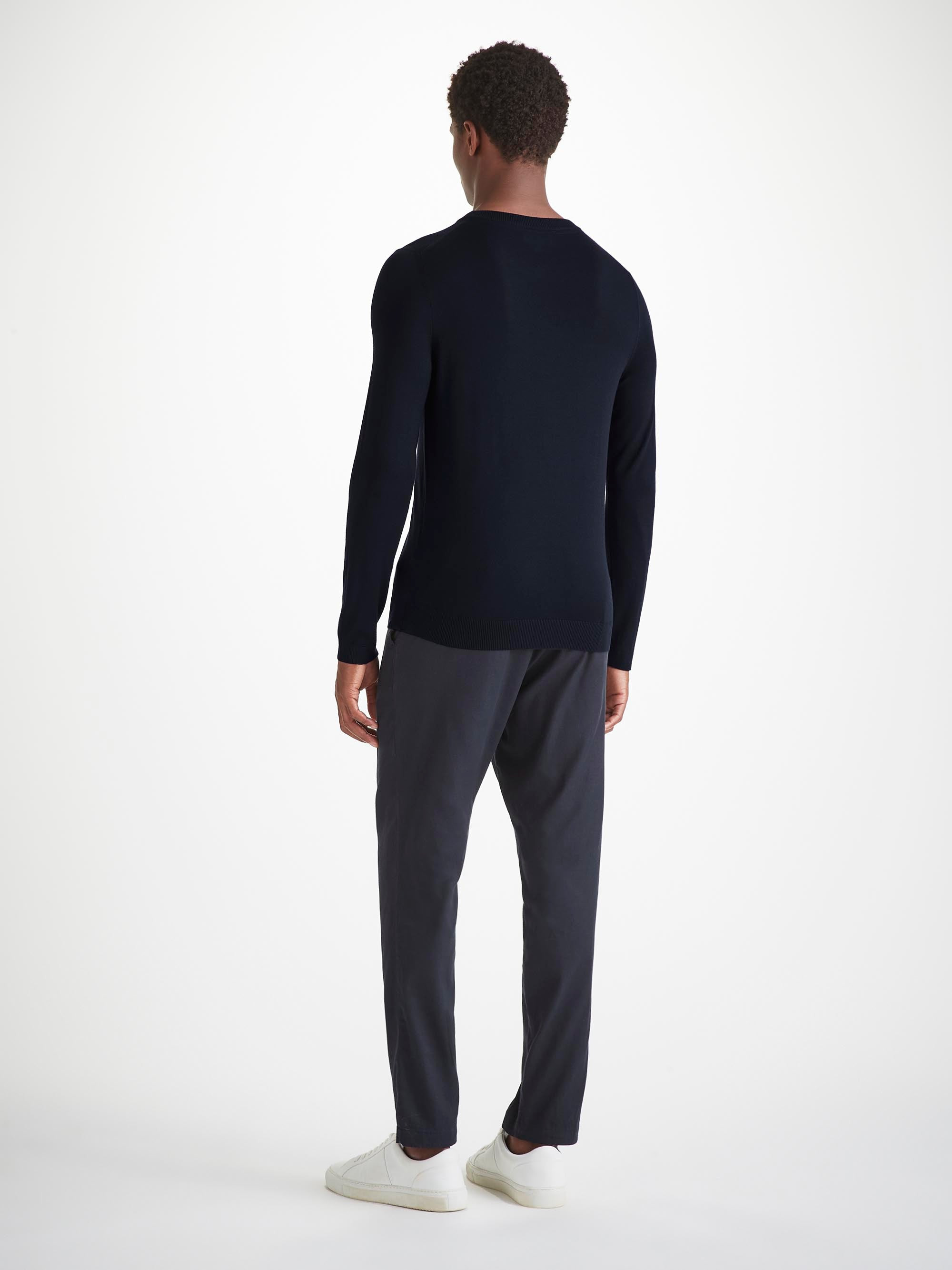 Men's Sweater Orson Merino Wool Navy - 4