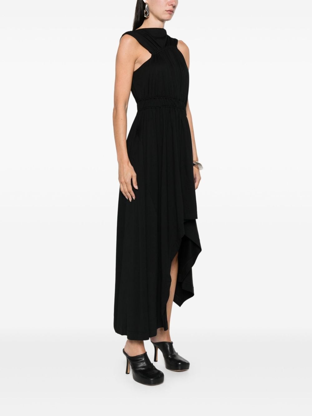 asymmetric gathered dress - 3