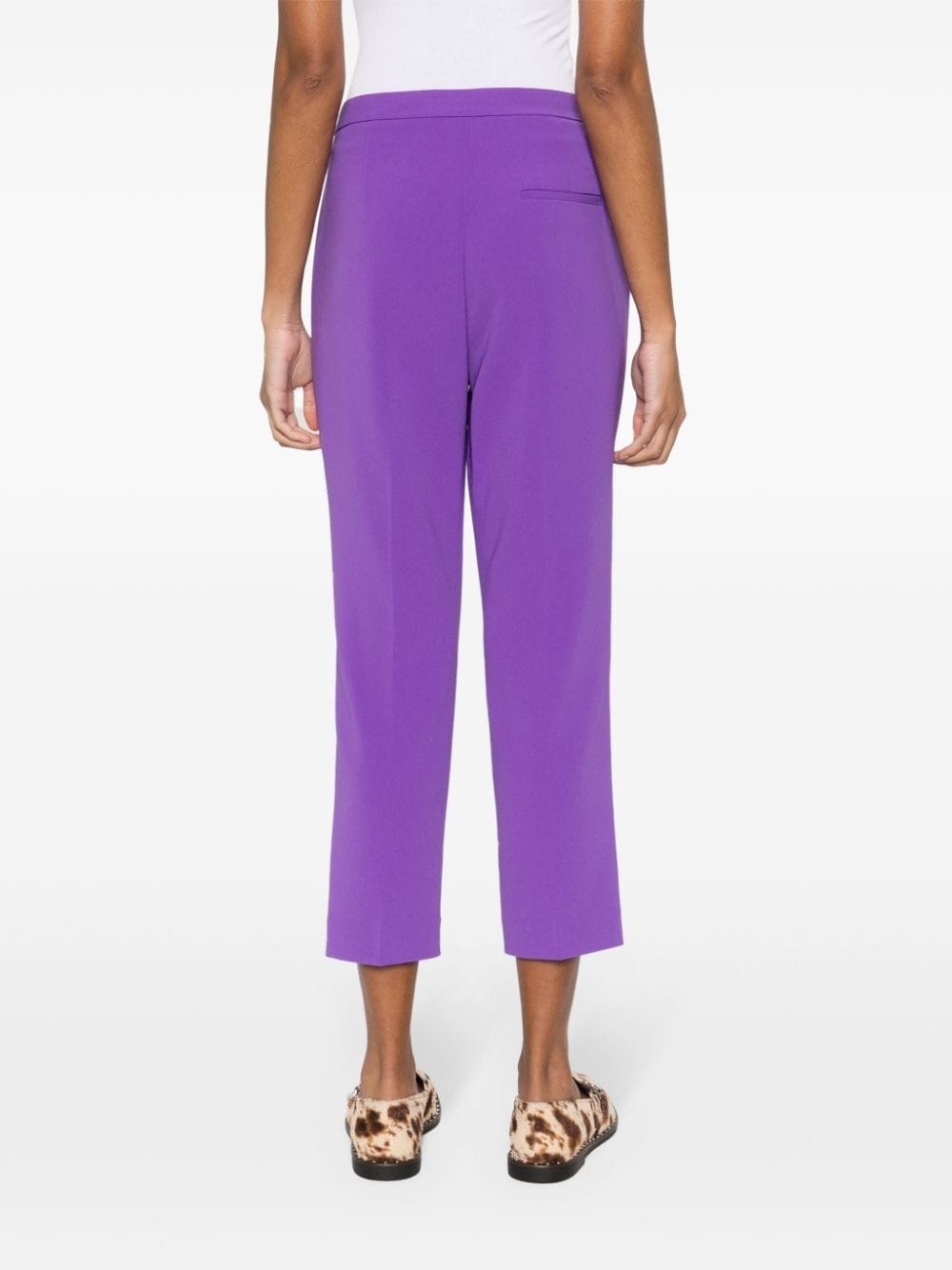 high-waist slim-fit trousers - 4