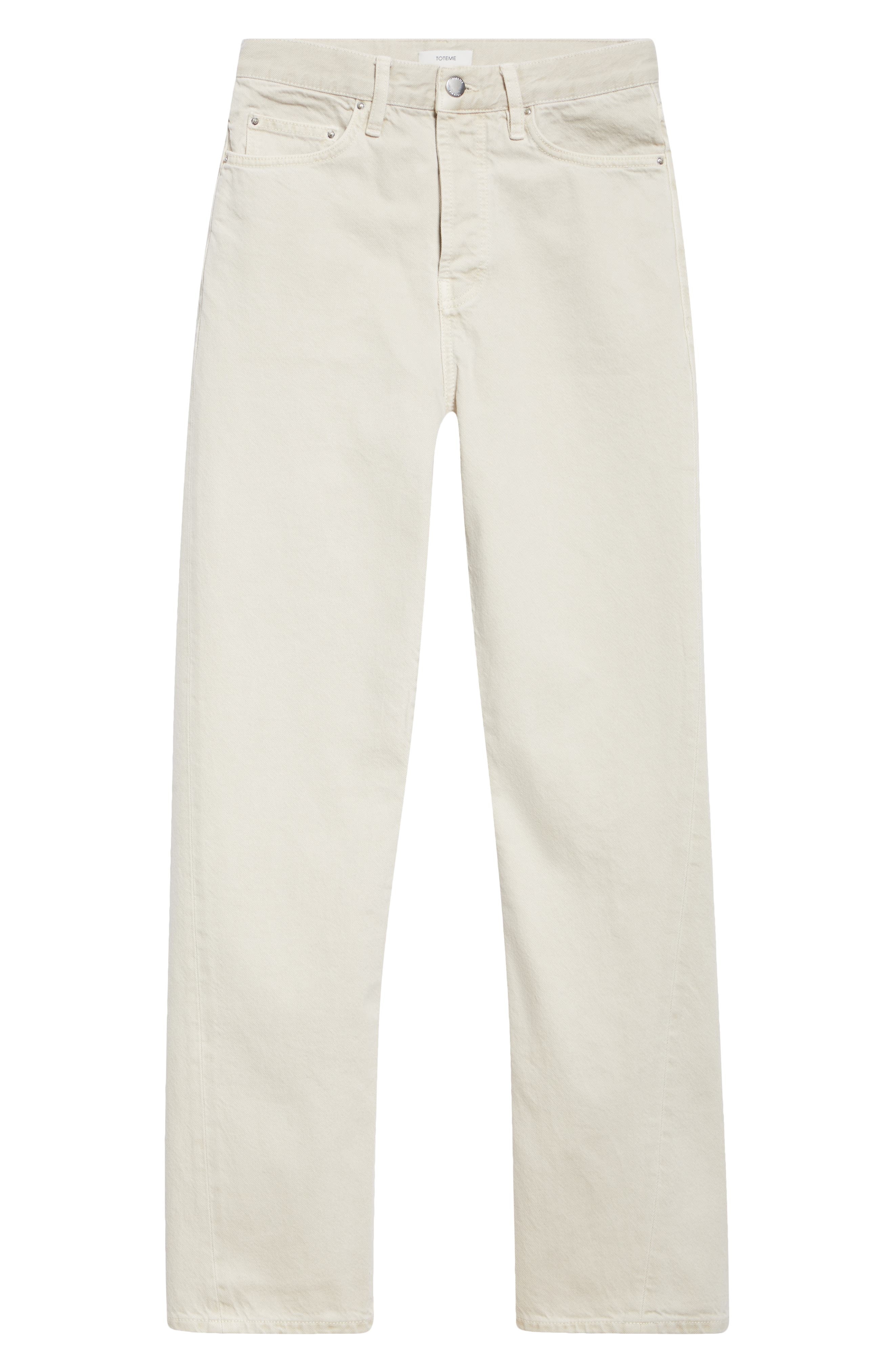 TOTEME Twisted Seam Denim Straight Leg Jeans in Smoke at Nordstrom - 6