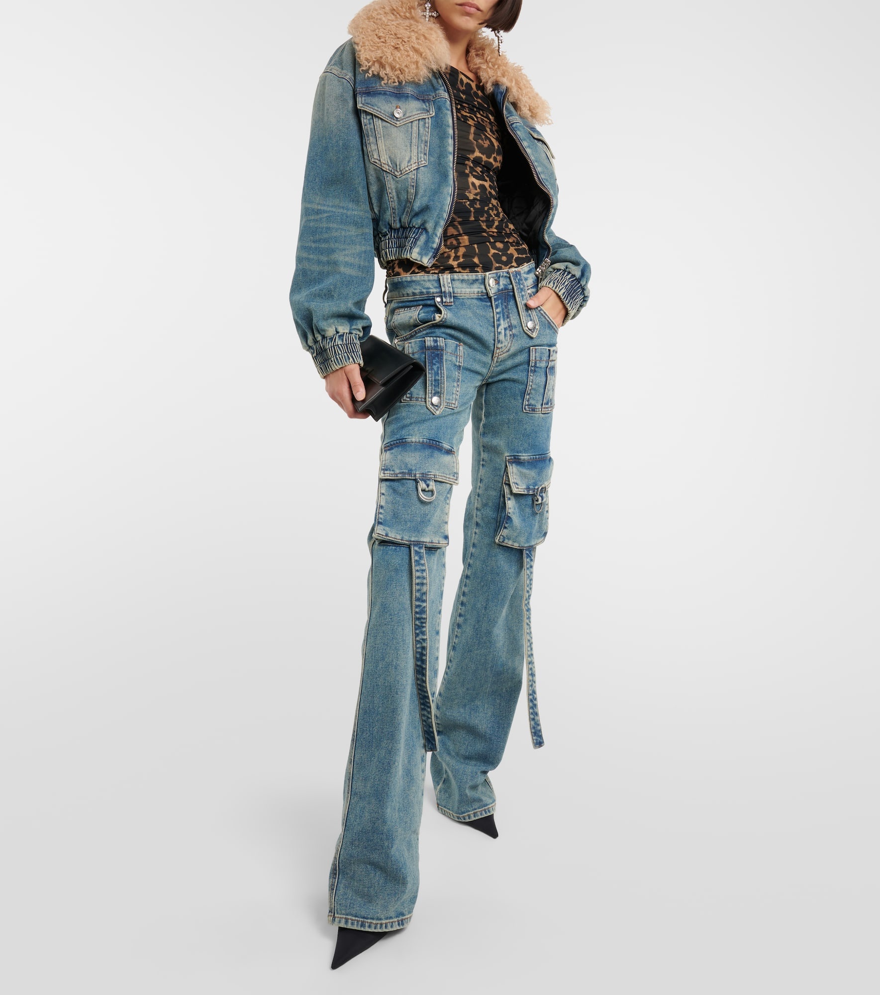 Blumarine straight-leg cargo jeans | REVERSIBLE