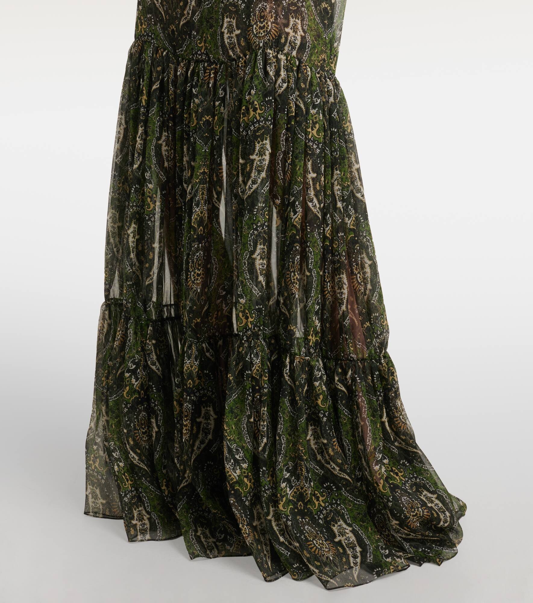 Paisley silk crépon maxi dress - 6