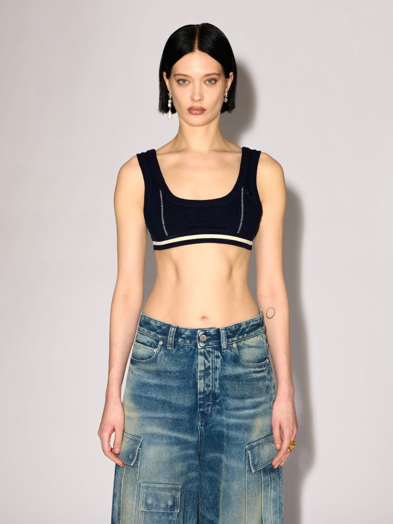 CONTRAST STITCH BRA TOP - 3