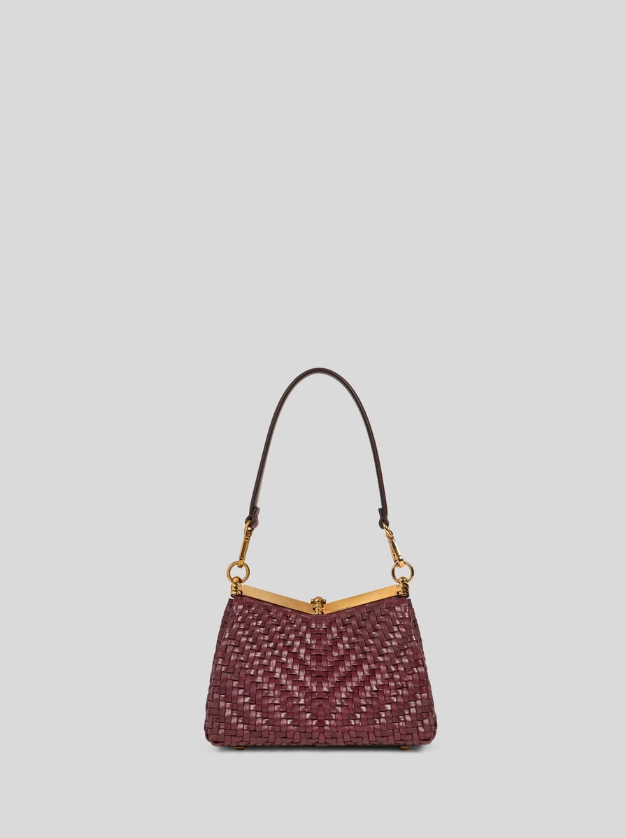 SMALL WOVEN LEATHER VELA BAG - 3