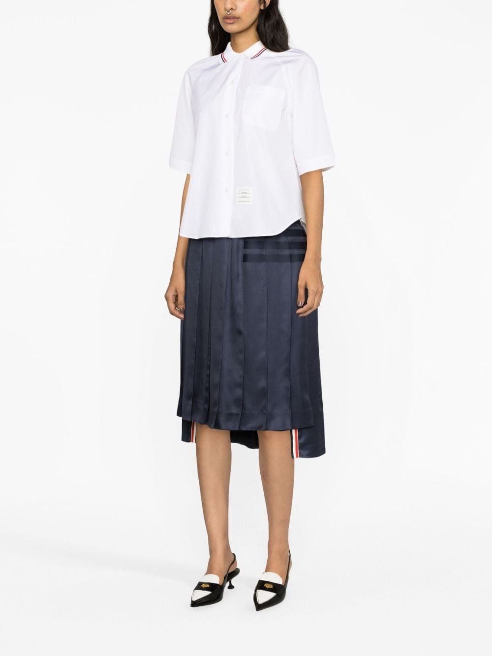 Box pleat cotton shirt - 3