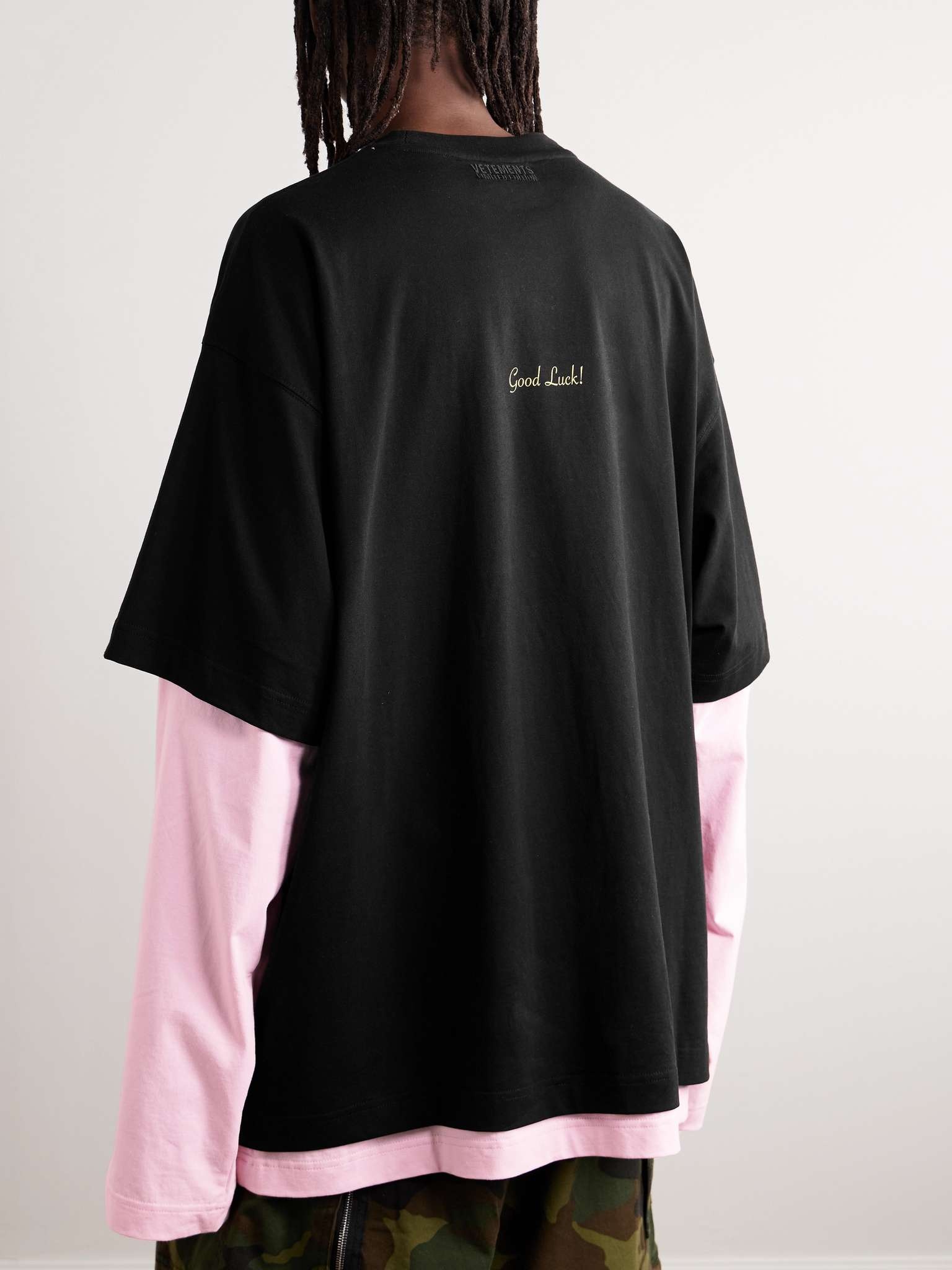 Layered Printed Cotton-Jersey T-Shirt - 3