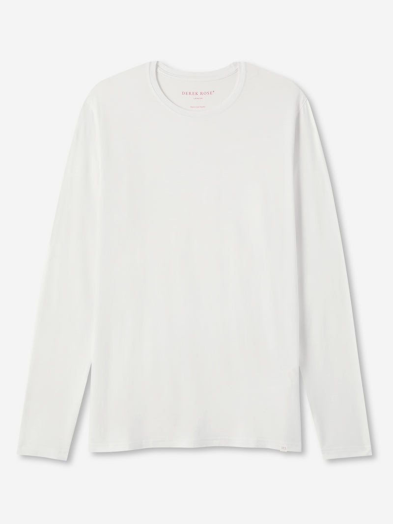 Men's Long Sleeve T-Shirt Basel Micro Modal Stretch White - 1