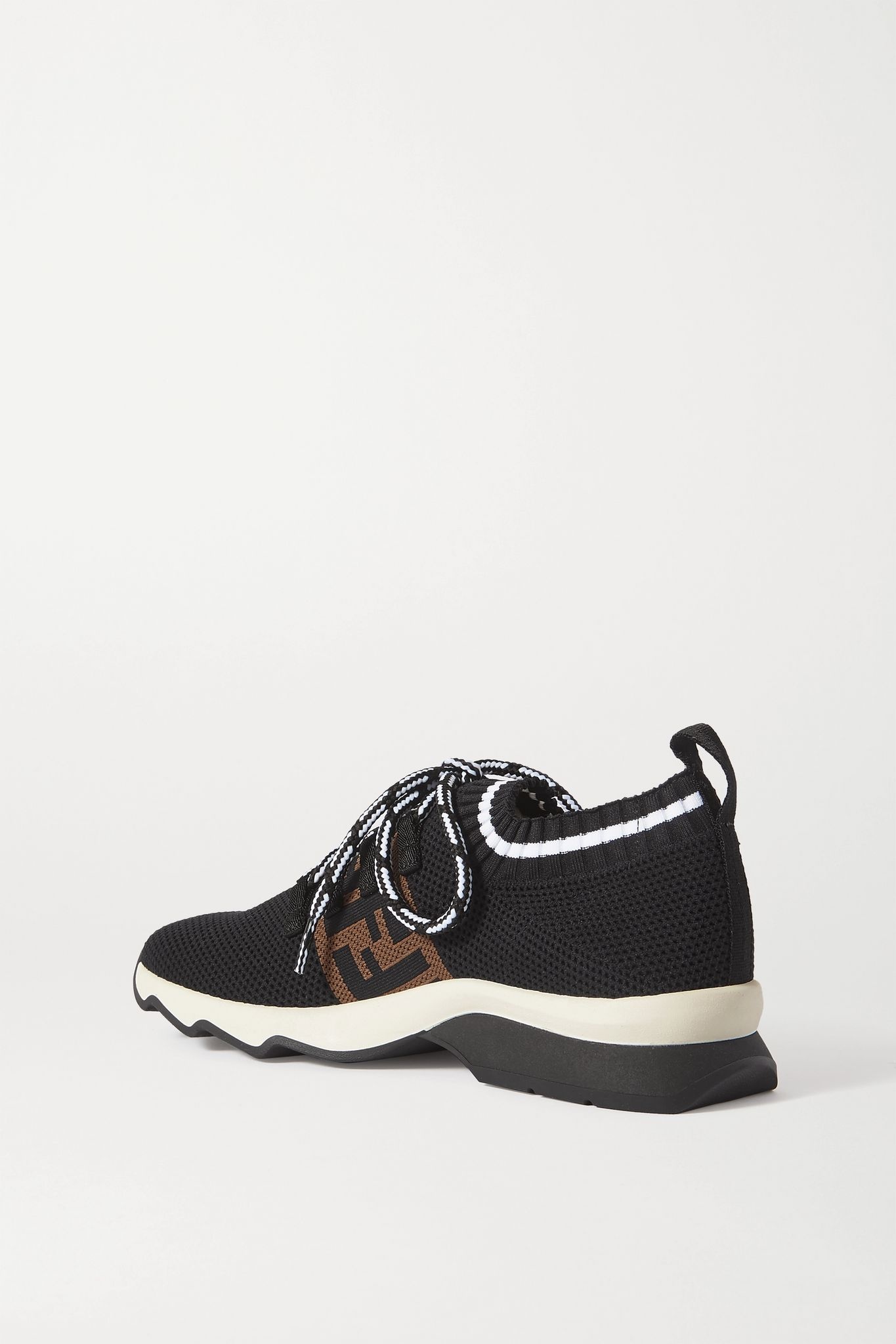 Rockoko logo-jacquard mesh and stretch-knit sneakers - 3