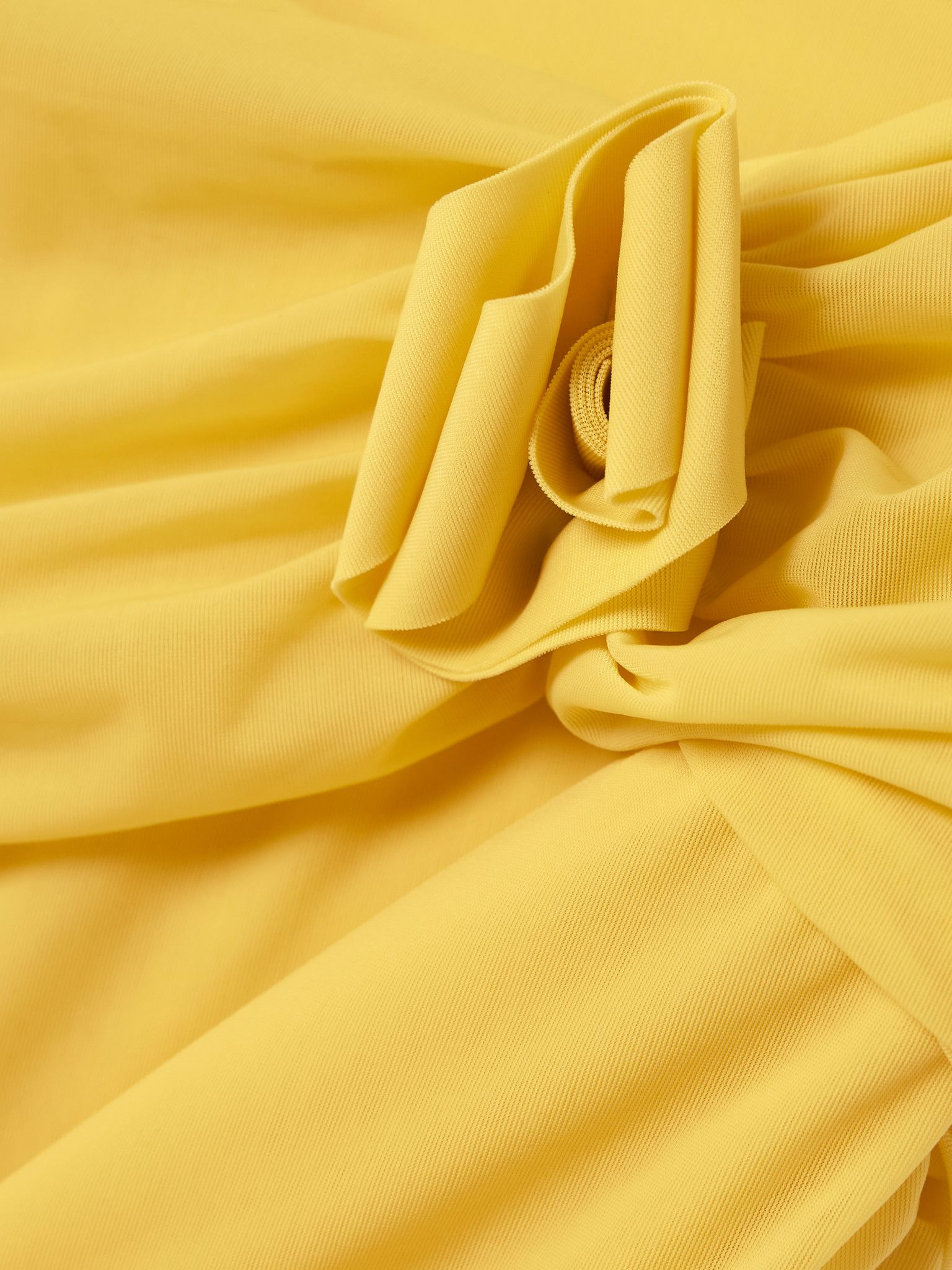 Coari appliquéd ruched cutout stretch-jersey halterneck mini dress Yellow - 4