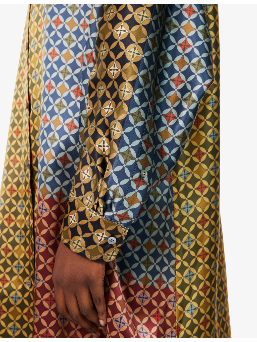 Printed Relaxed-Fit Silk Midi Dress - 5