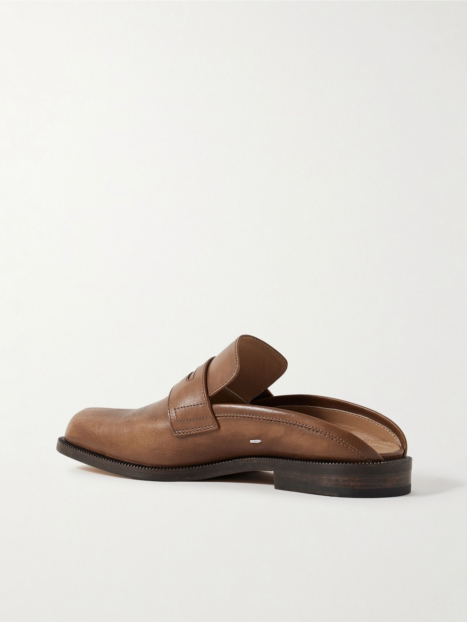 Tabi City leather split-toe loafers Tan - 3