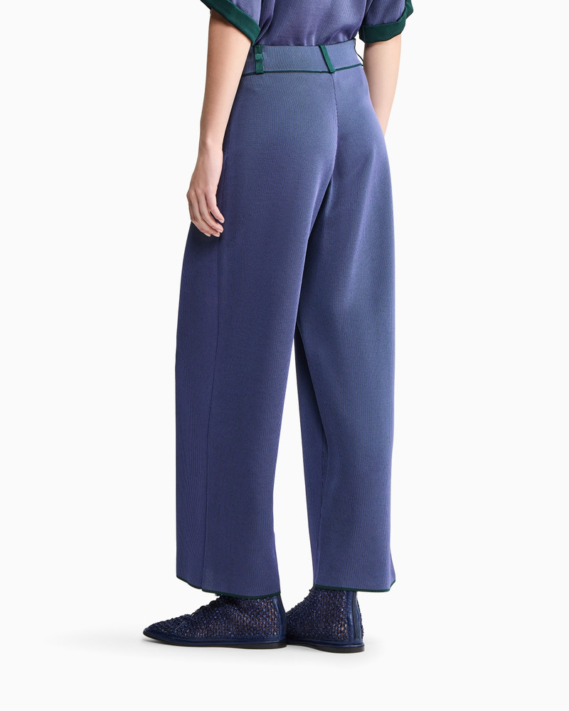 GIORGIO ARMANI ASV RIBBED VISCOSE-BLEND TROUSERS outlook