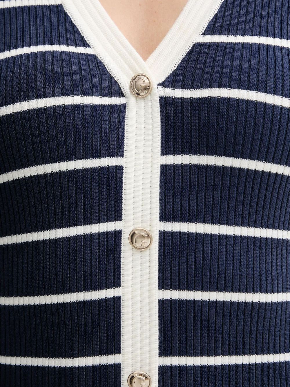striped button-front dress - 5