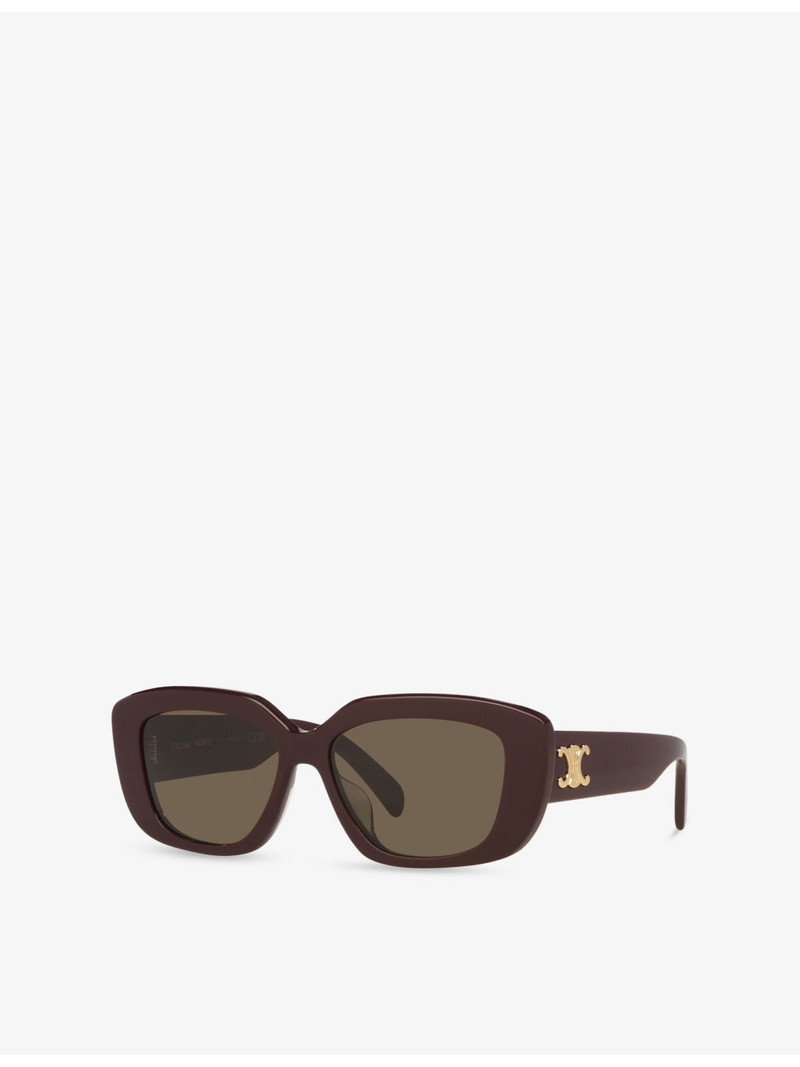 CELINE CL40216U rectangle-frame acetate sunglasses outlook