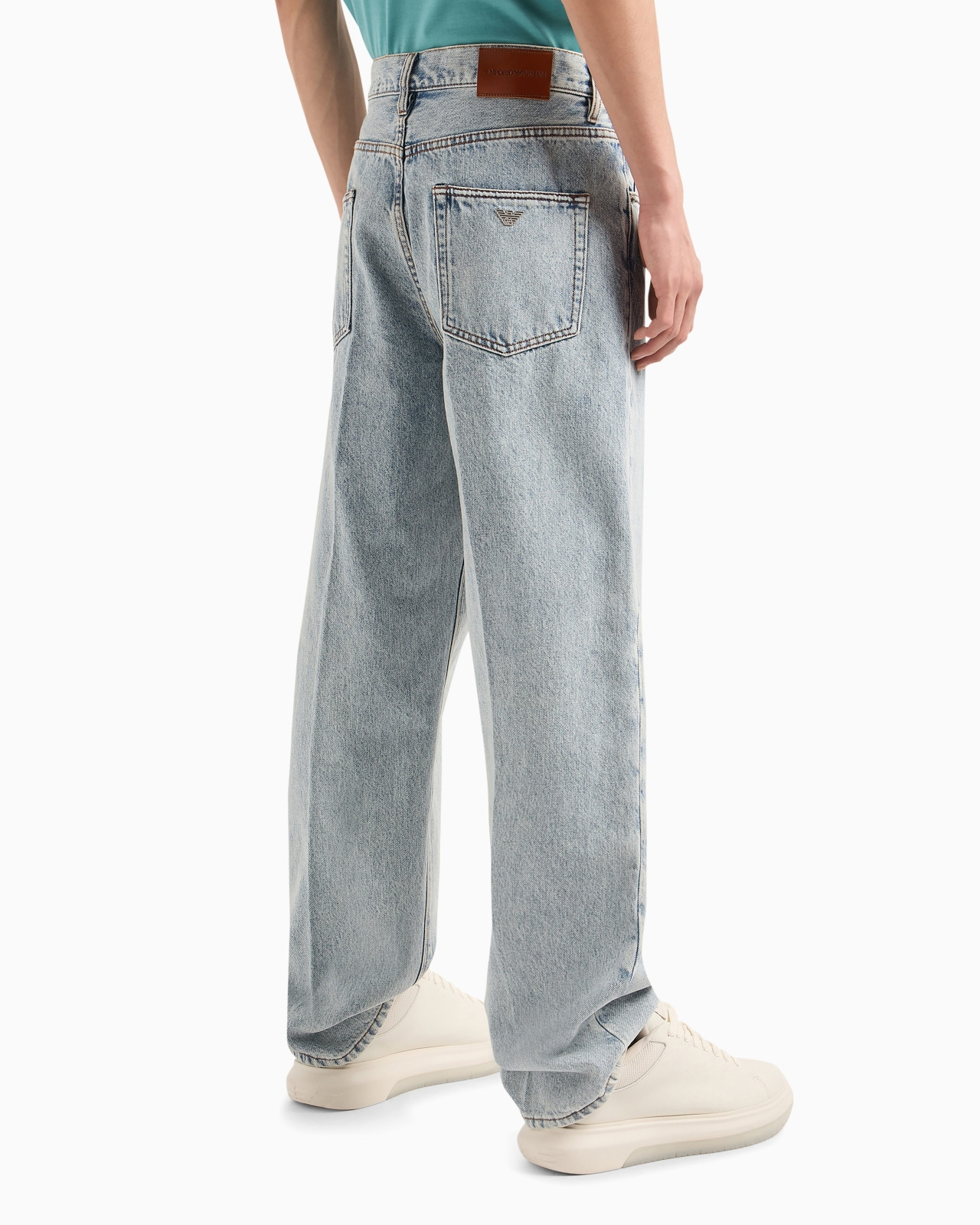 J74 Loose-fit marbled denim jeans - 3