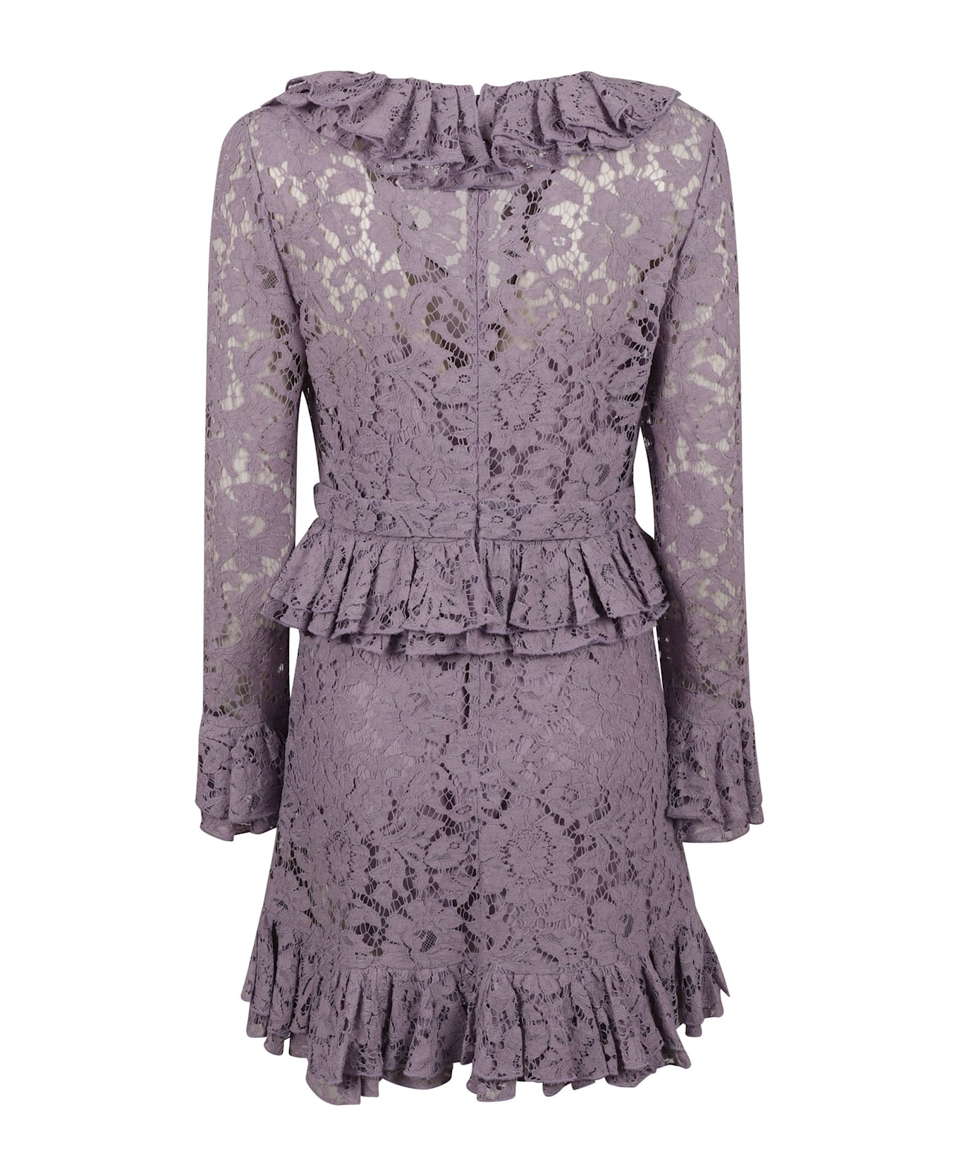 Ruffled Floral Laced Dress - 2