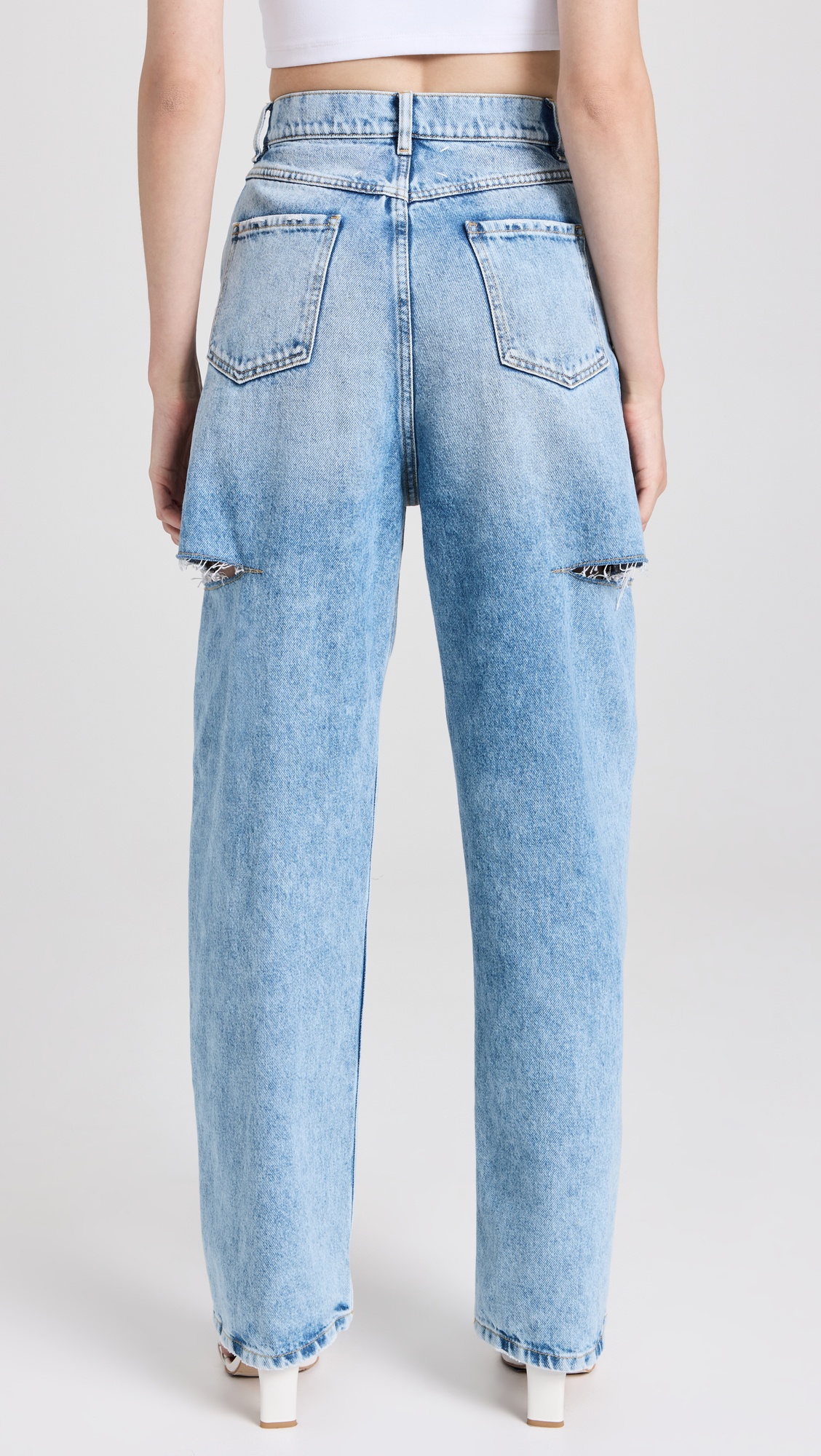 Denim Jeans with Slash Details - 3
