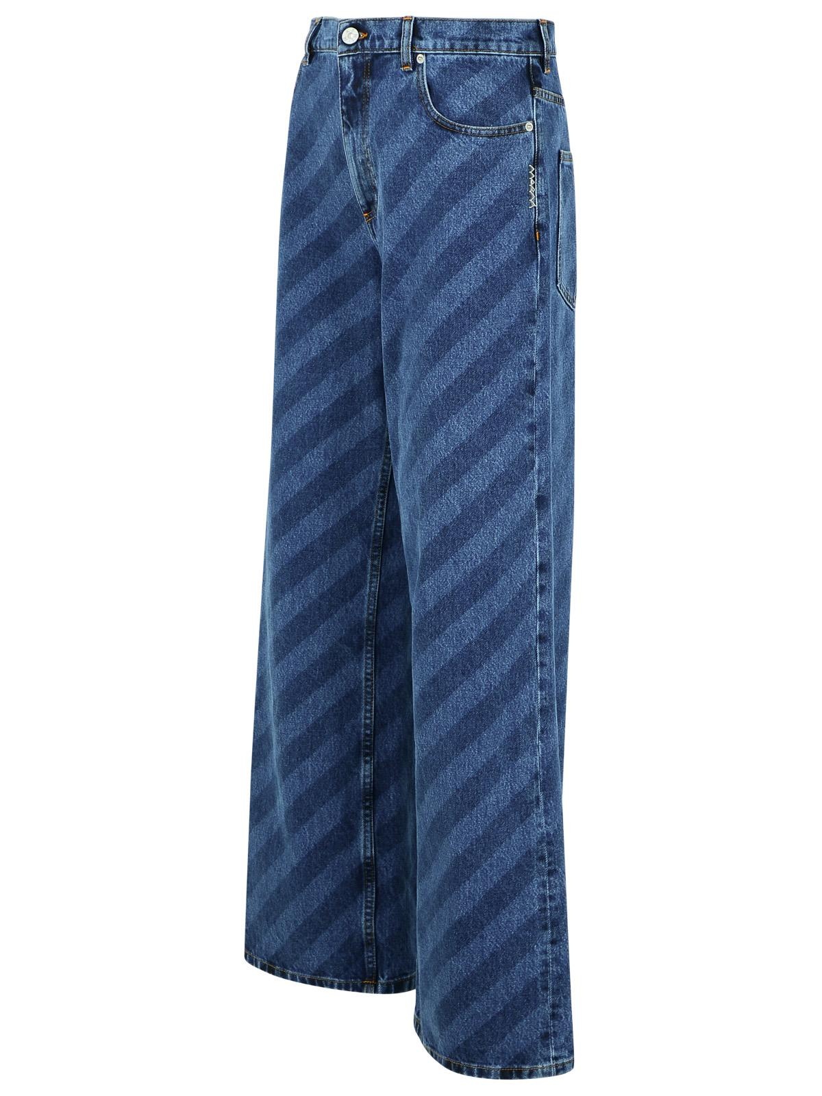 デニム・ジーパン MARNI Women Denim Pants PAJD0432A0U SCX36STB95 BLUE Blue organic denim wide-leg jeans | Marni