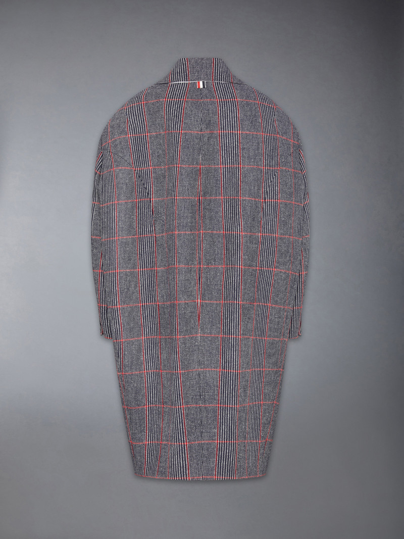 CHECK HUNTING TWEED COCOON COAT 8