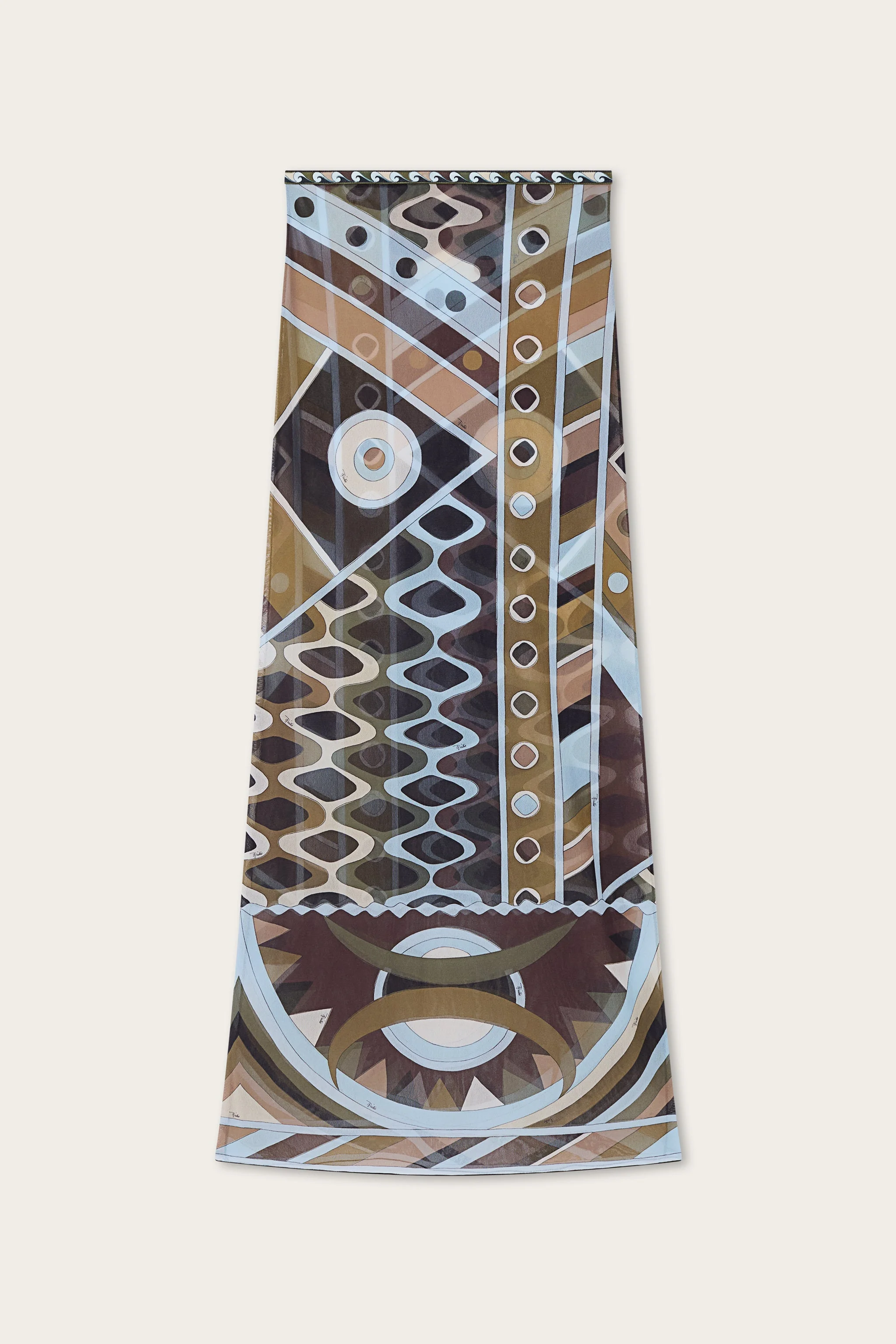 VIVARA PRINT LONG TULLE SKIRT - 1