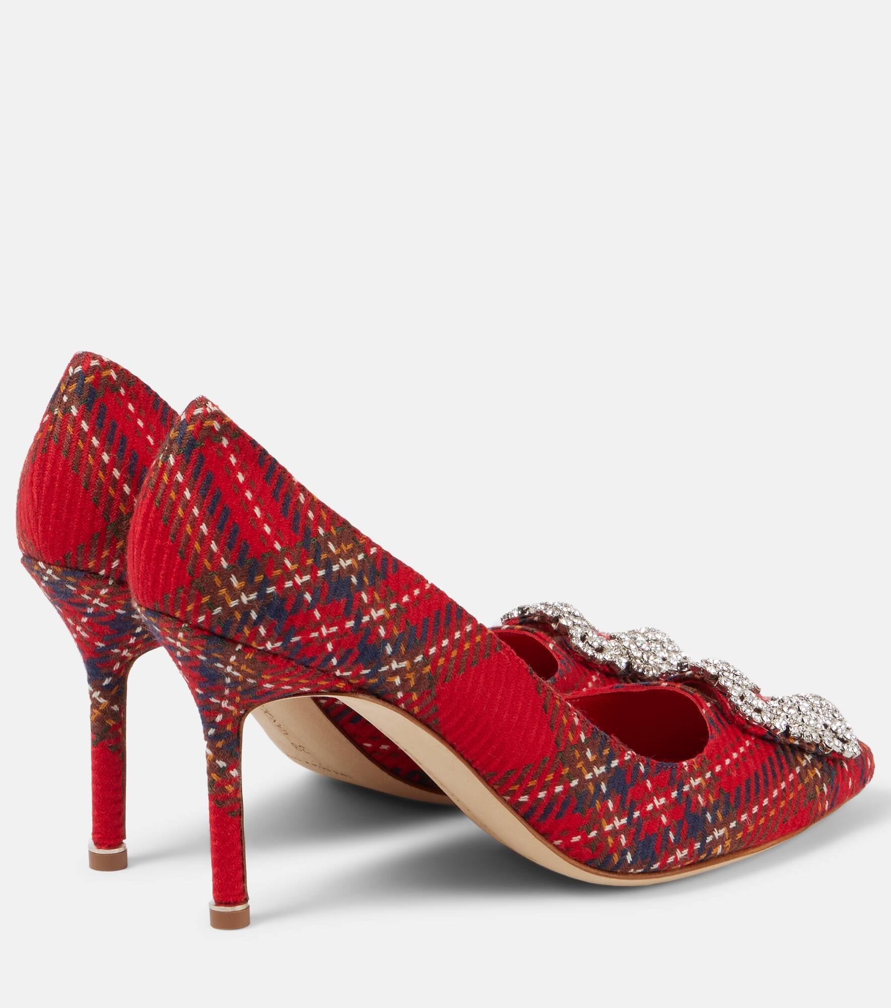 Hangisi embellished tartan pumps - 2