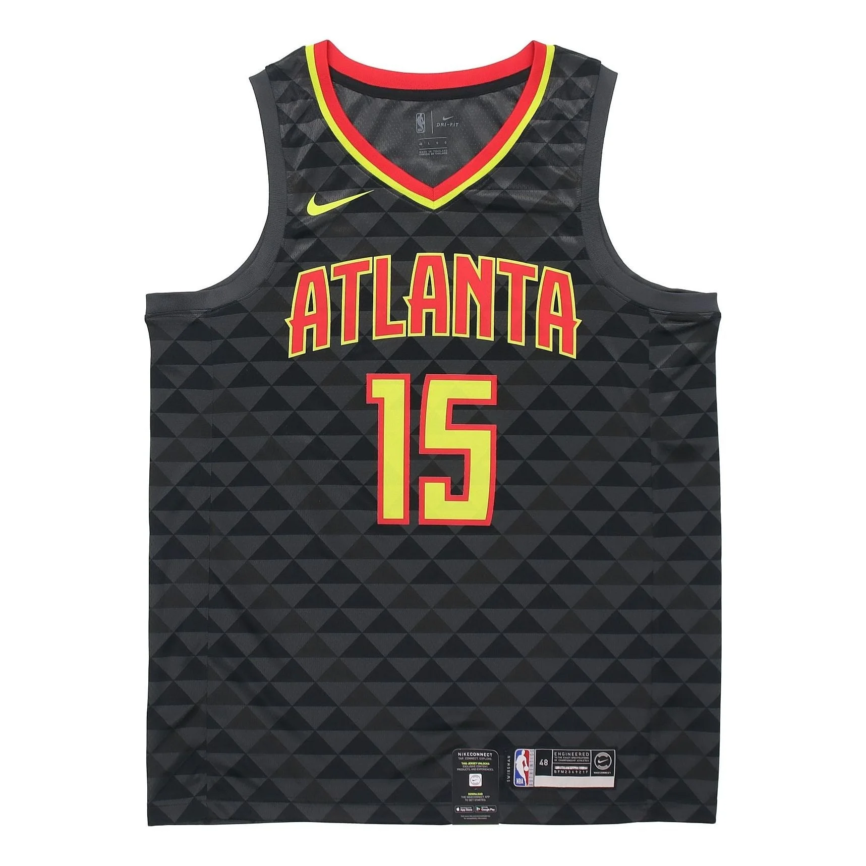 Nike NBA Jersey Team limited SW Fan Edition Large Atlanta Hawks Vince Carter No. 15 Basketball Jerse - 1