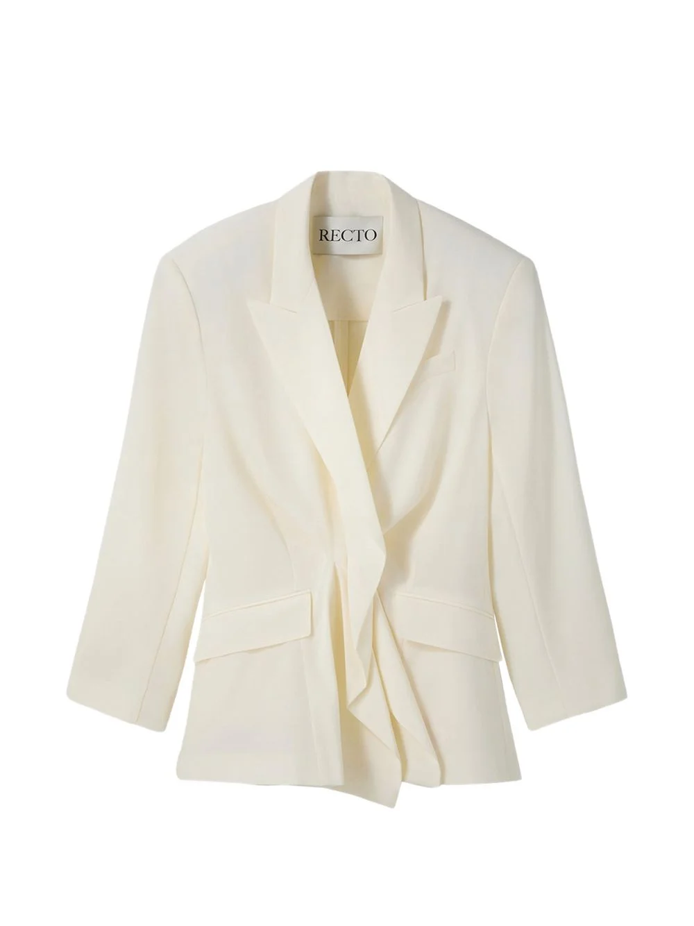 draped-detail blazer - 1