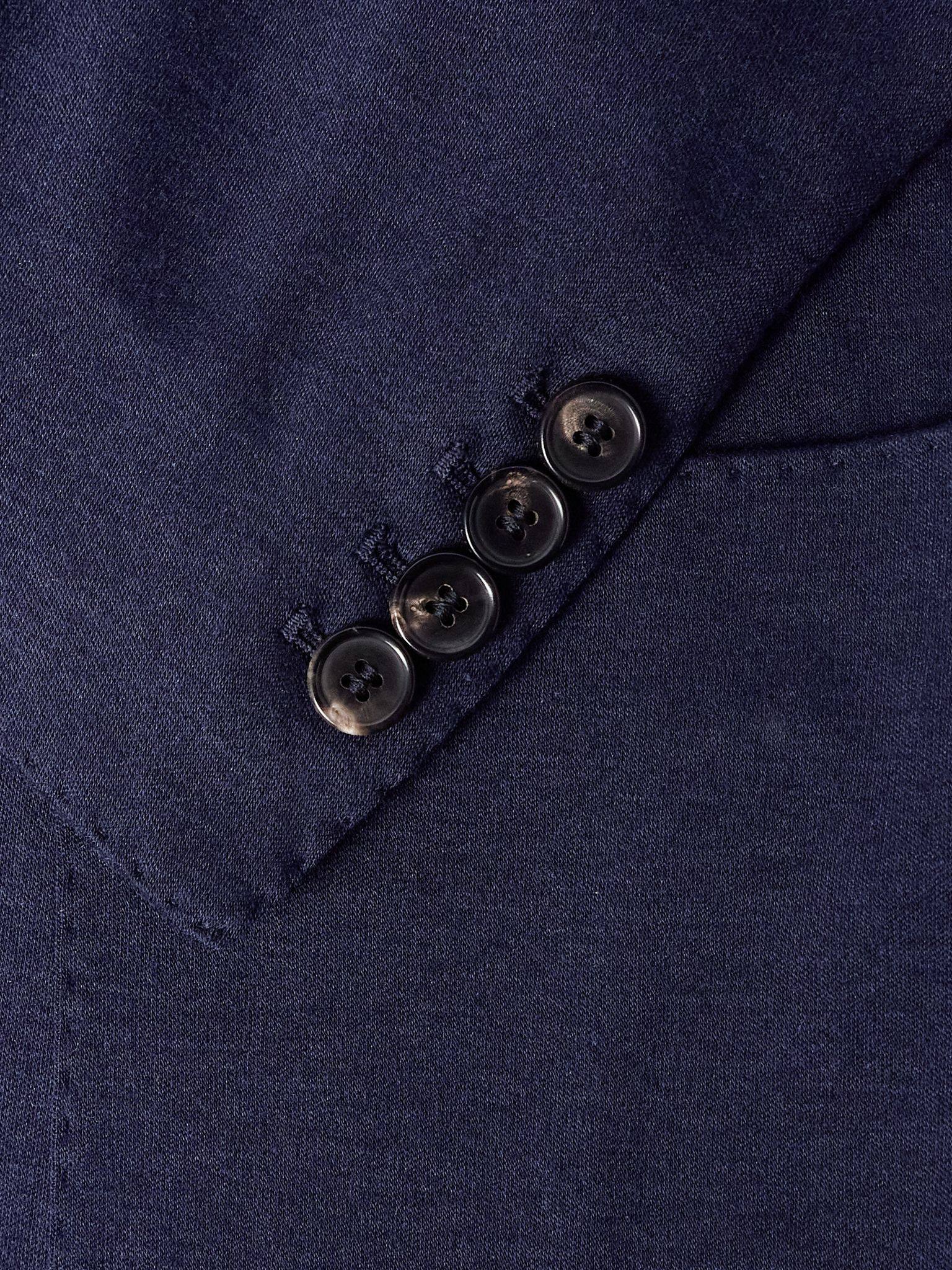 Cashmere and Silk-Blend Blazer Blue - 4