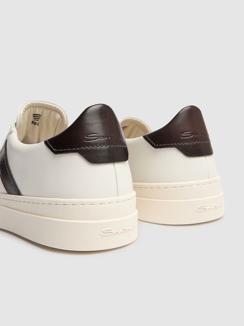 Low top leather sneakers - 3