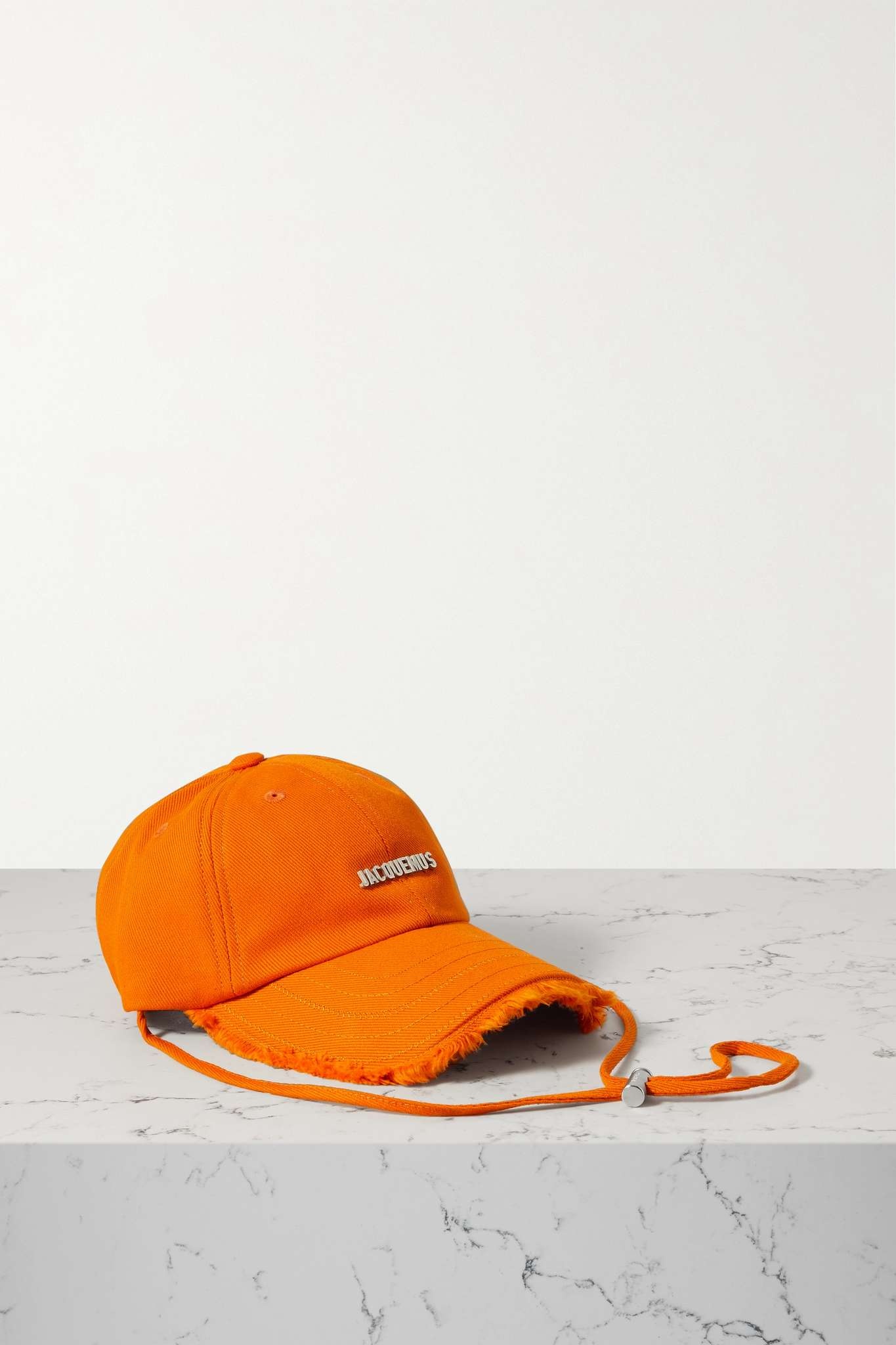 Artichaut embellished frayed cotton-twill baseball cap - 1