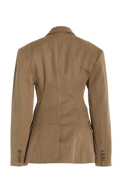 ULLA JOHNSON Dhemi Oversized Tencel Blazer khaki outlook